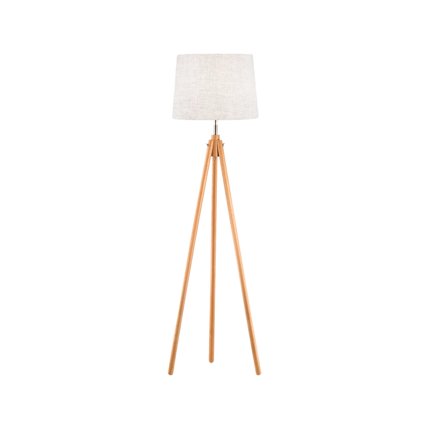 LÁMPARA DE PIE LED STUDIO NÓRDICA BLANCA / MADERA