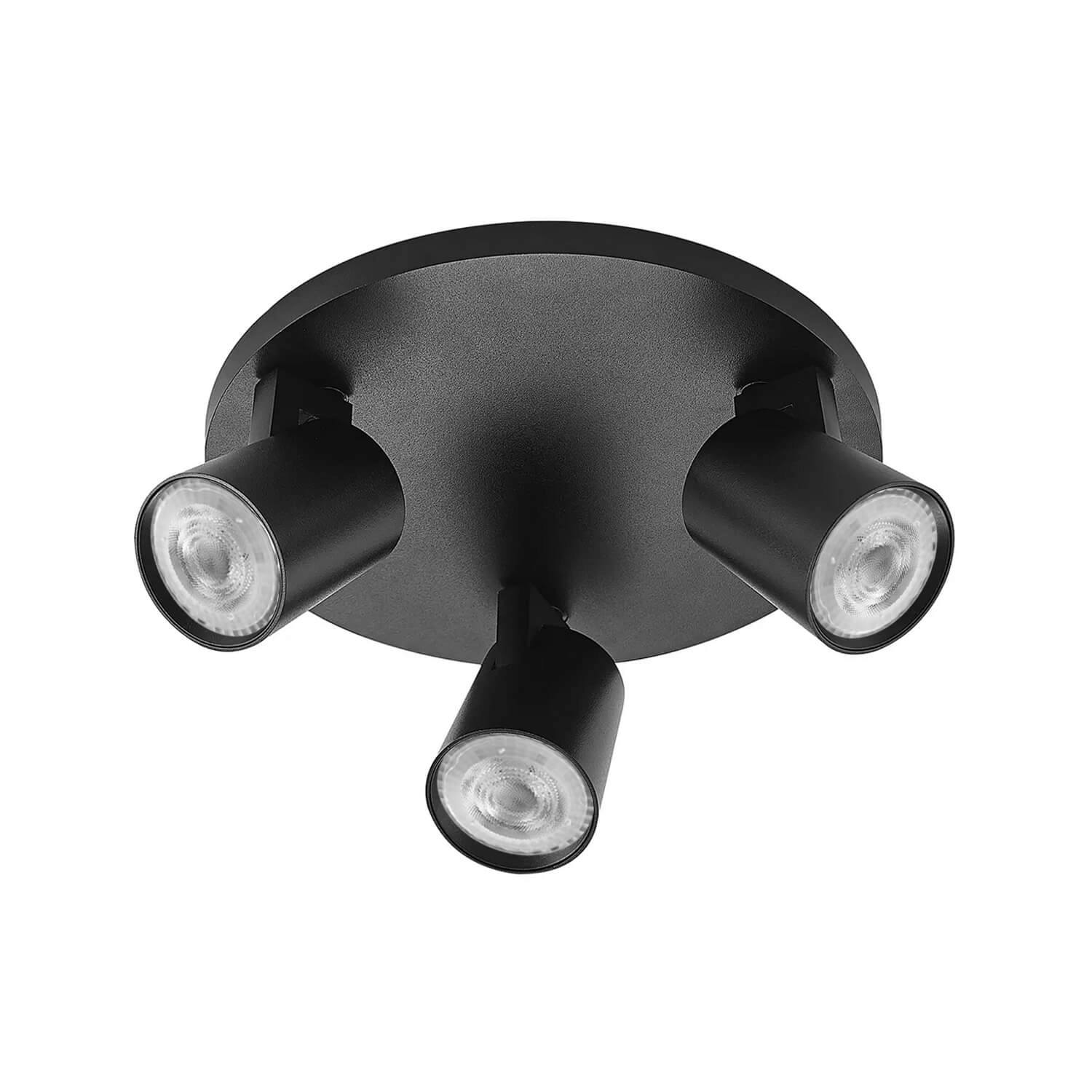 APLIQUÉ CIELO LED STUDIO MARCUS TRIPLE (SIN AMPOLLETA GU10) NEGRO