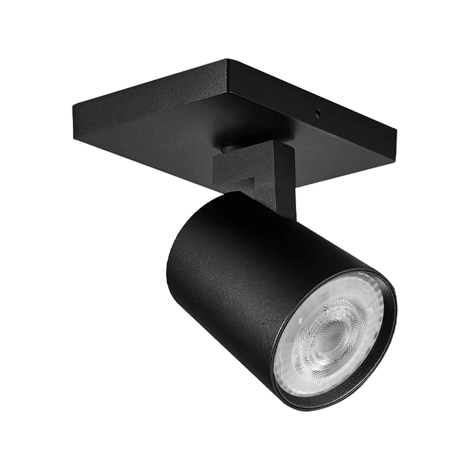 FOCO SOBREPUESTO CIELO / MURO LED STUDIO DIRIGIBLE SIMPLE (SIN AMPOLLETA GU10) NEGRO