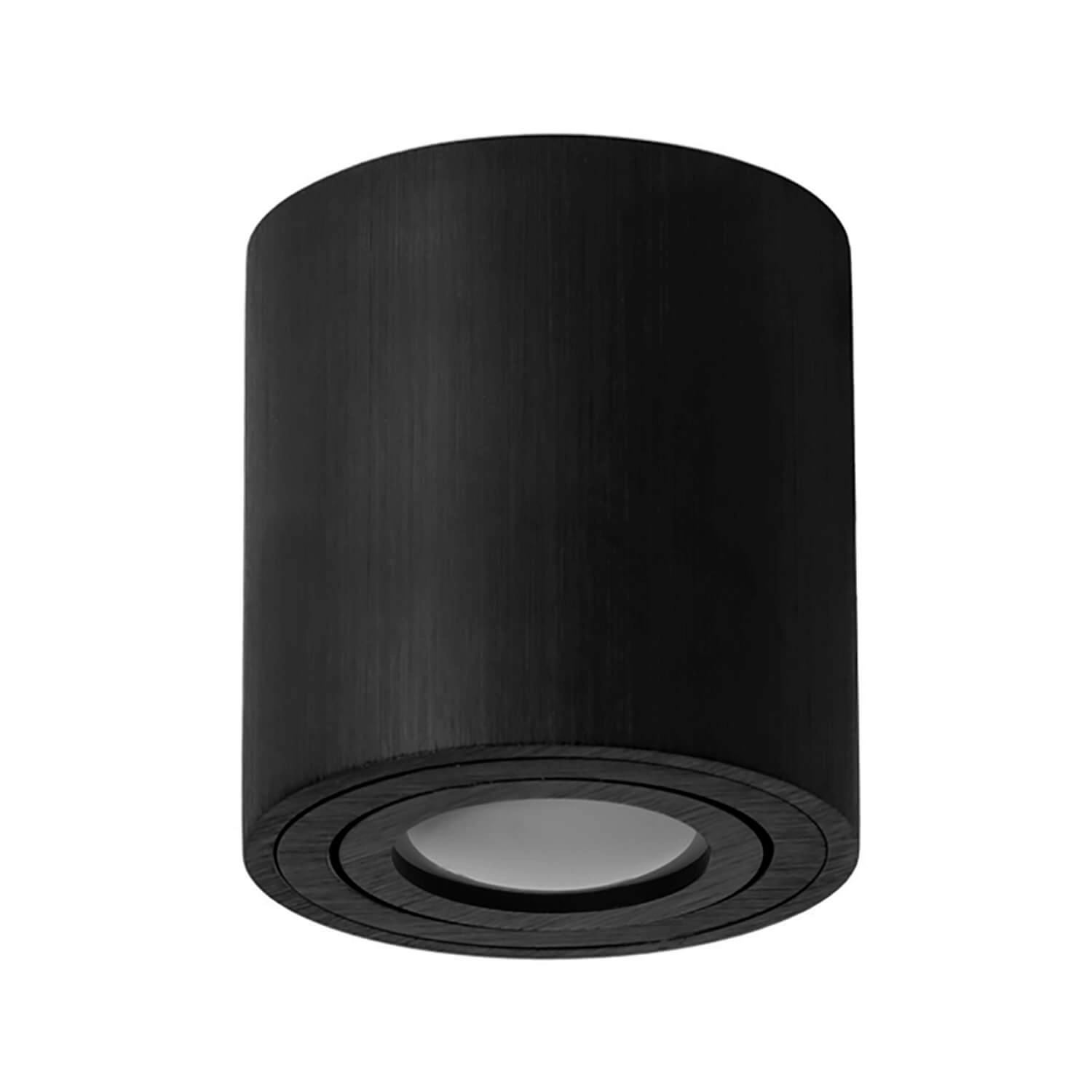 FOCO SOBREPUESTO LED STUDIO SIMPLE REDONDO DIRIGIBLE (SIN AMPOLLETA GU10) NEGRO
