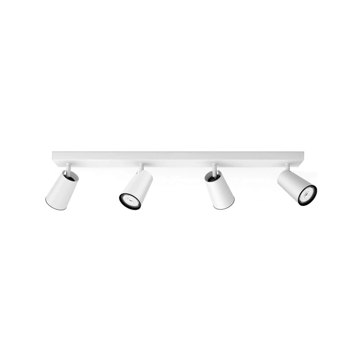 FOCO SOBREPUESTO CIELO / MURO PHILIPS PAISLEY CUÁDRUPLE DIRIGIBLE (SIN AMPOLLETA GU10) BLANCO (915005530301)