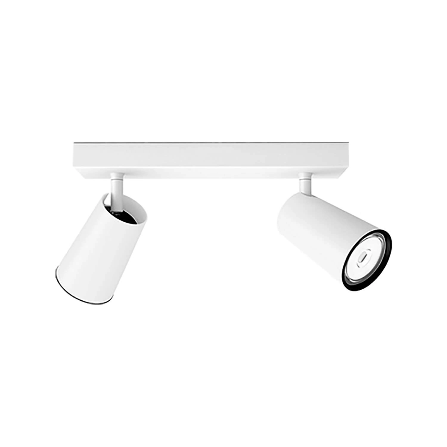 FOCO SOBREPUESTO CIELO / MURO PHILIPS PAISLEY DOBLE DIRIGIBLE (SIN AMPOLLETA GU10) BLANCO (915005529501)