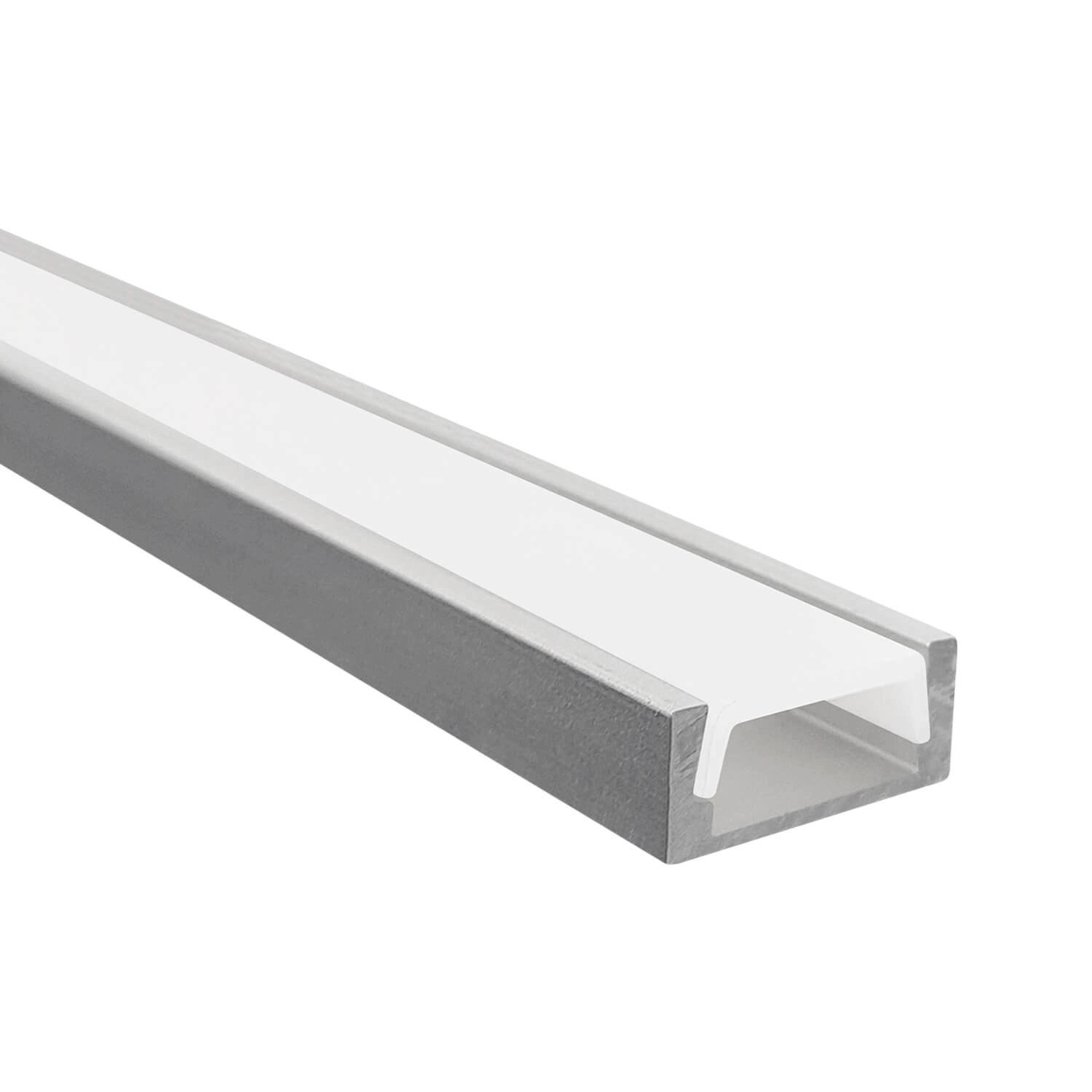 PERFIL PARA CINTA LED STUDIO SOBREPUESTO PLANO 2 METROS H15 5x200 CM GRIS