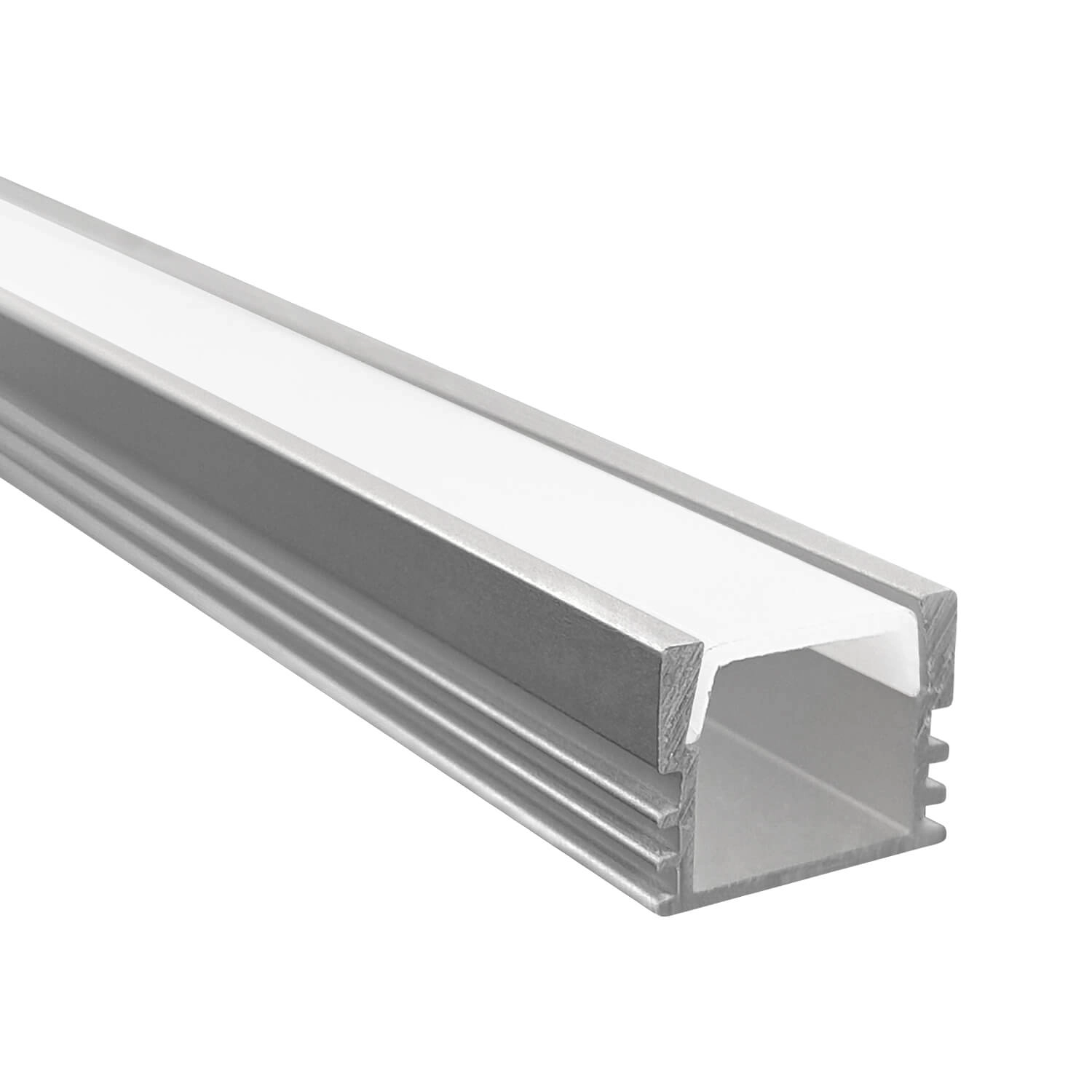 PERFIL PARA CINTA LED STUDIO SOBREPUESTO CUADRADO (2 METROS) H1.2 1.5x200 CM GRIS