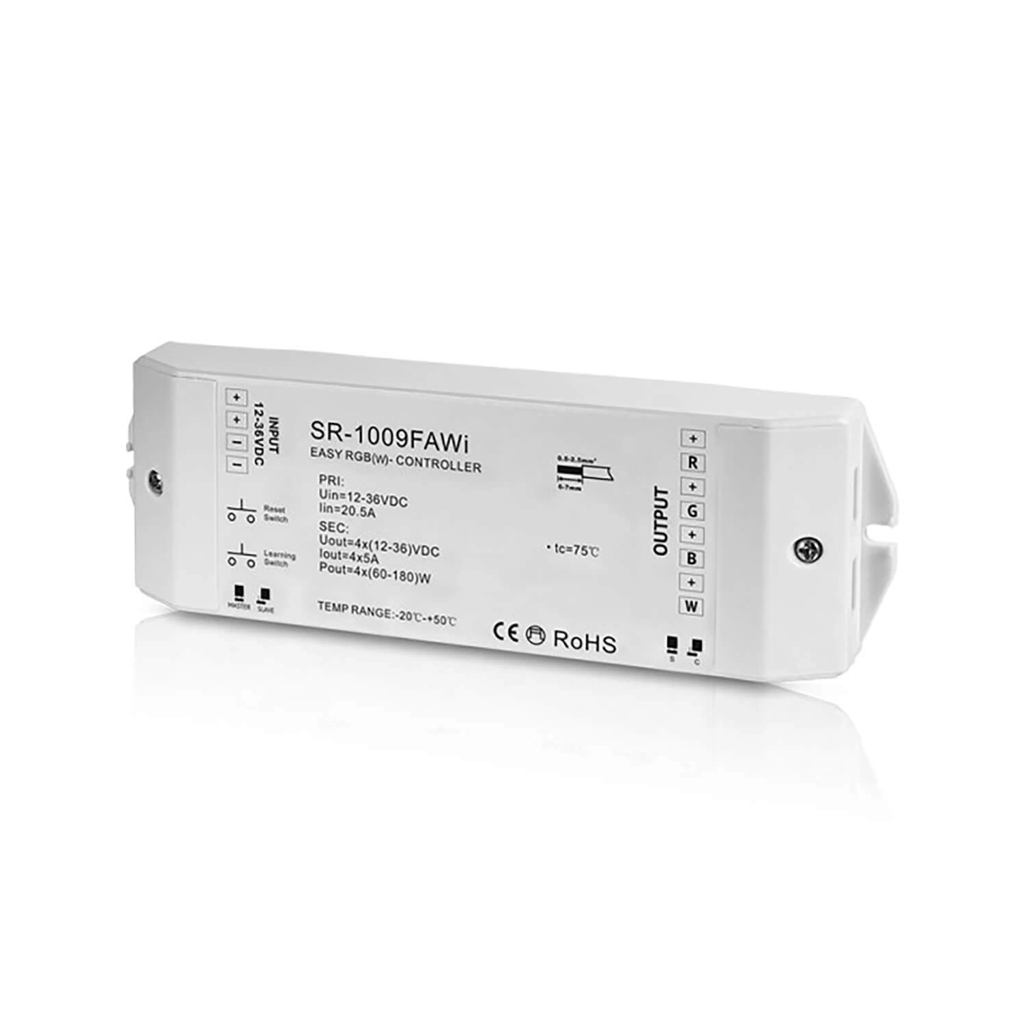 RECEPTOR DE RADIO FRECUENCIA LED STUDIO RF Y WIFI SR-1009FAWI 12V A 36V BLANCO