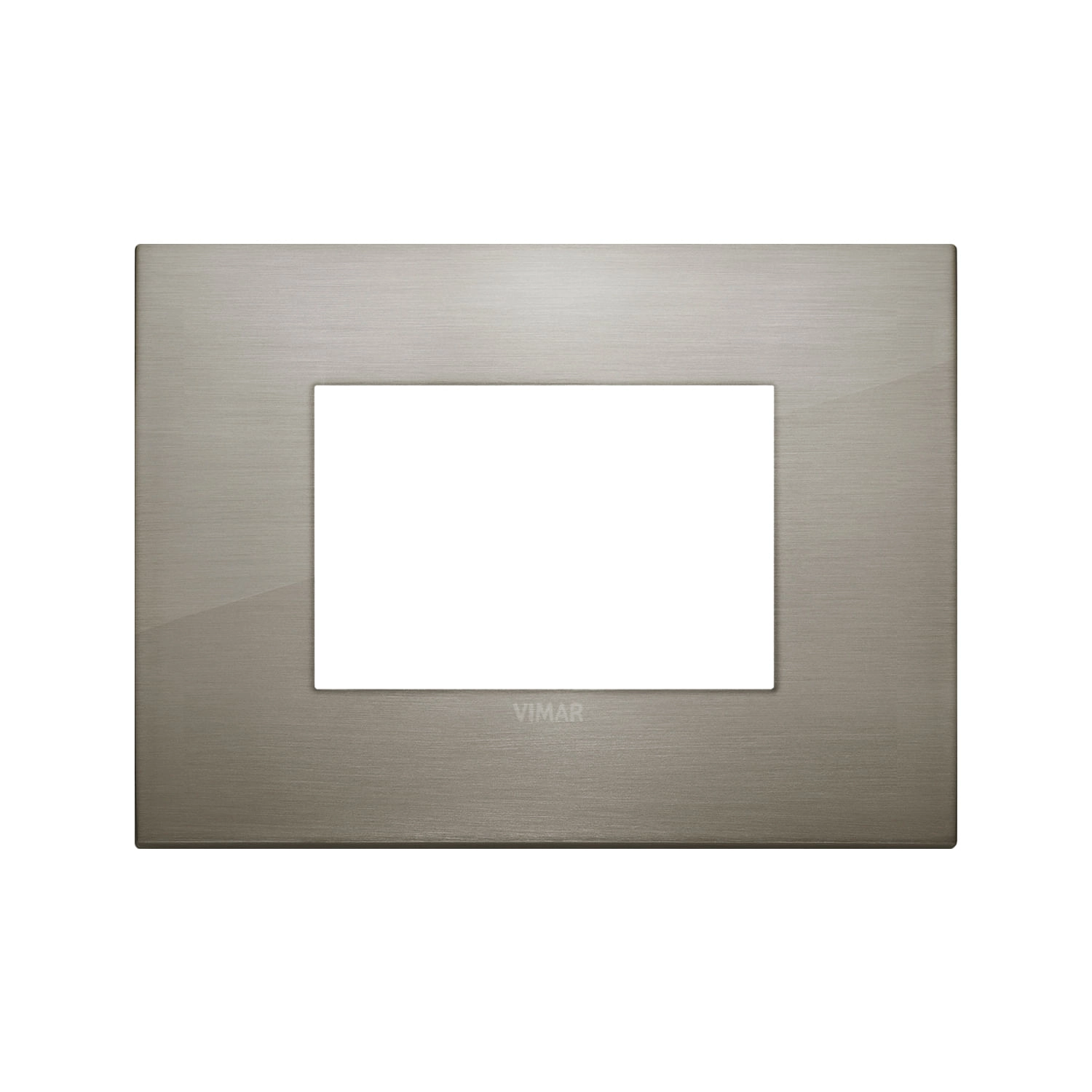 PLACA CLASSIC VIMAR ARKÉ METAL-ELITE 3 MÓDULOS METAL CEPILLADO (19653.08)