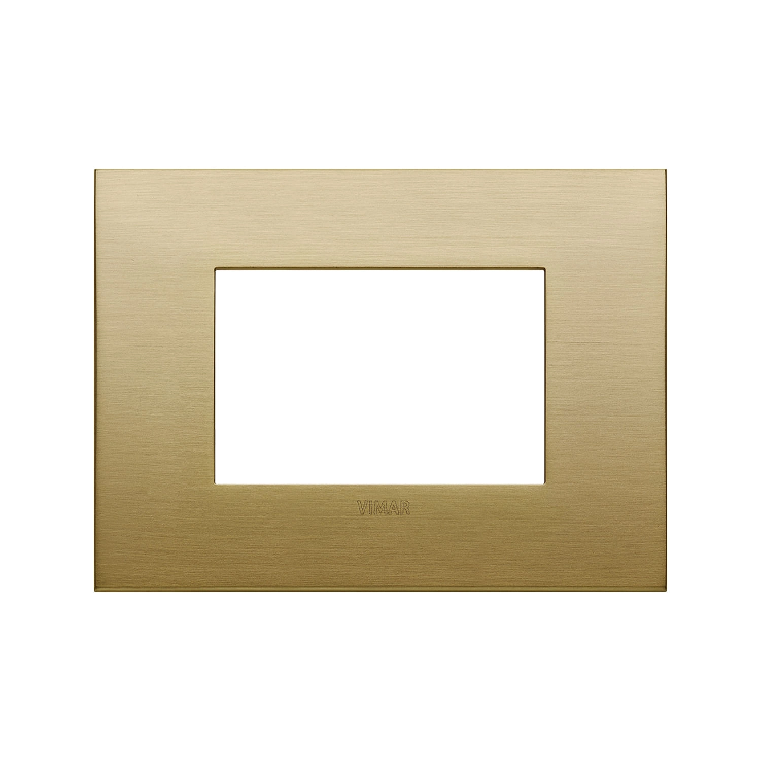 PLACA CLASSIC VIMAR ARKÉ METAL-ELITE 3 MÓDULOS LATÓN CEPILLADO (19653.12.01)