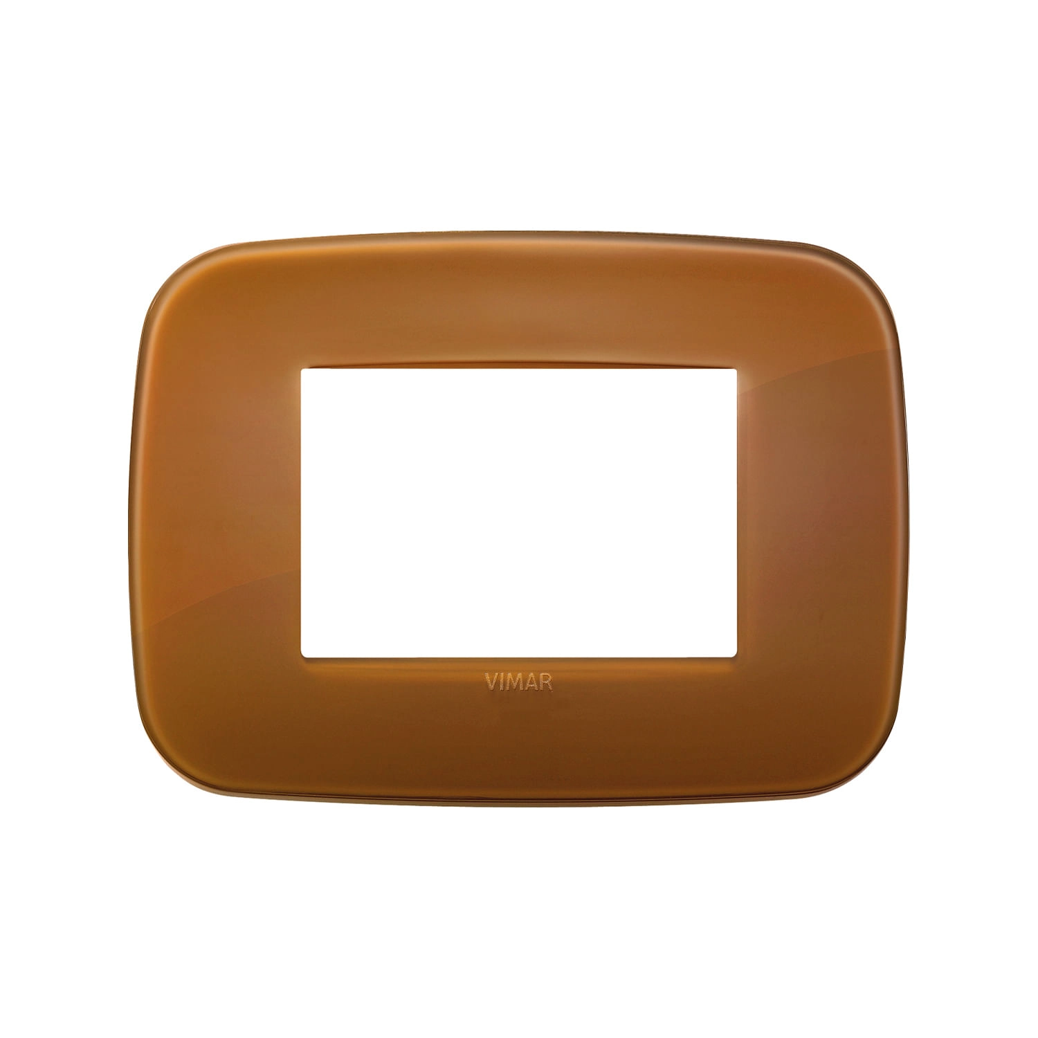 PLACA ROUND VIMAR ARKÉ REFLEX PLUS 3 MÓDULOS CARAMELO (19683.62)