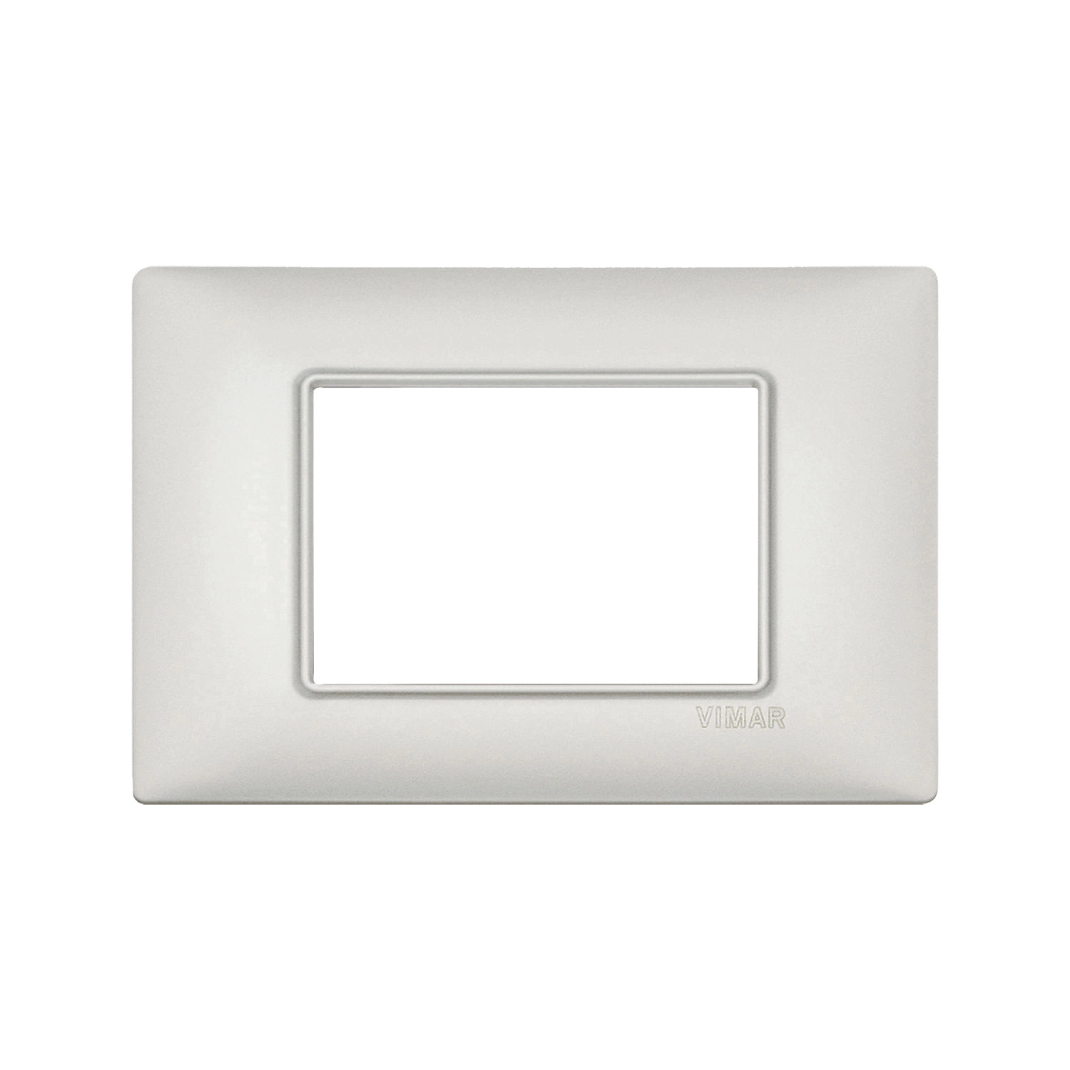 PLACA VIMAR PLANA METALLO 3 MÓDULOS PLATA PERLADA (14653.75.01)