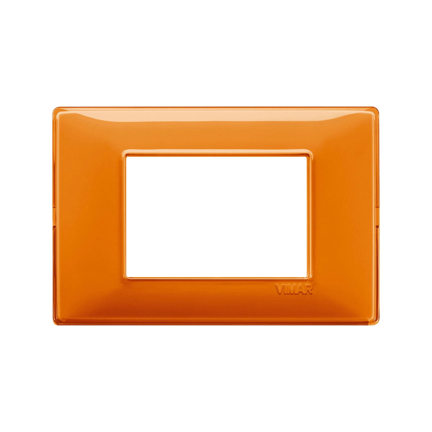 PLACA VIMAR PLANA REFLEX 3 MÓDULOS NARANJA (14653.48)