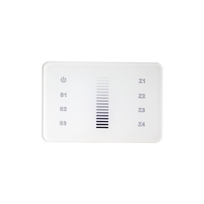 CONTROL MURO LED STUDIO SERIE 1009 RF 4 ZONAS DIMMER TOUCH PARA CAJA ELÉCTRICA BLANCO