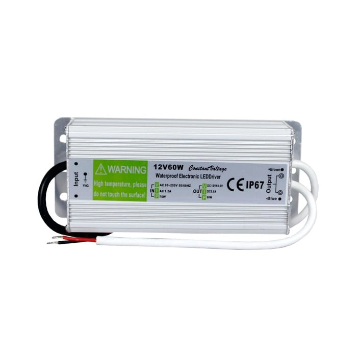 FUENTE DE PODER LED STUDIO 12V 60W IP67 GRIS