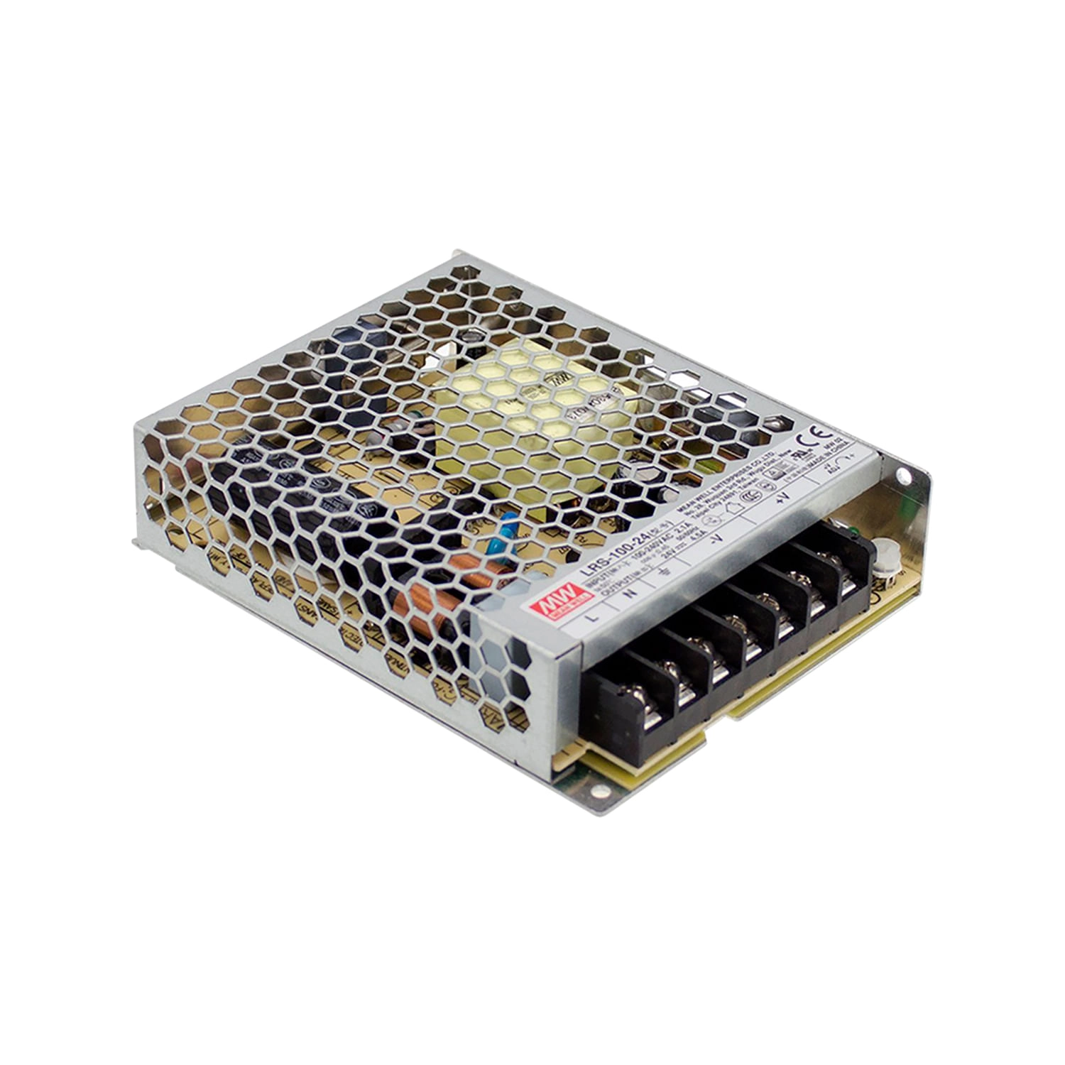 FUENTE DE PODER MEANWELL LRS10048 110.4W 48V GRIS CLARO