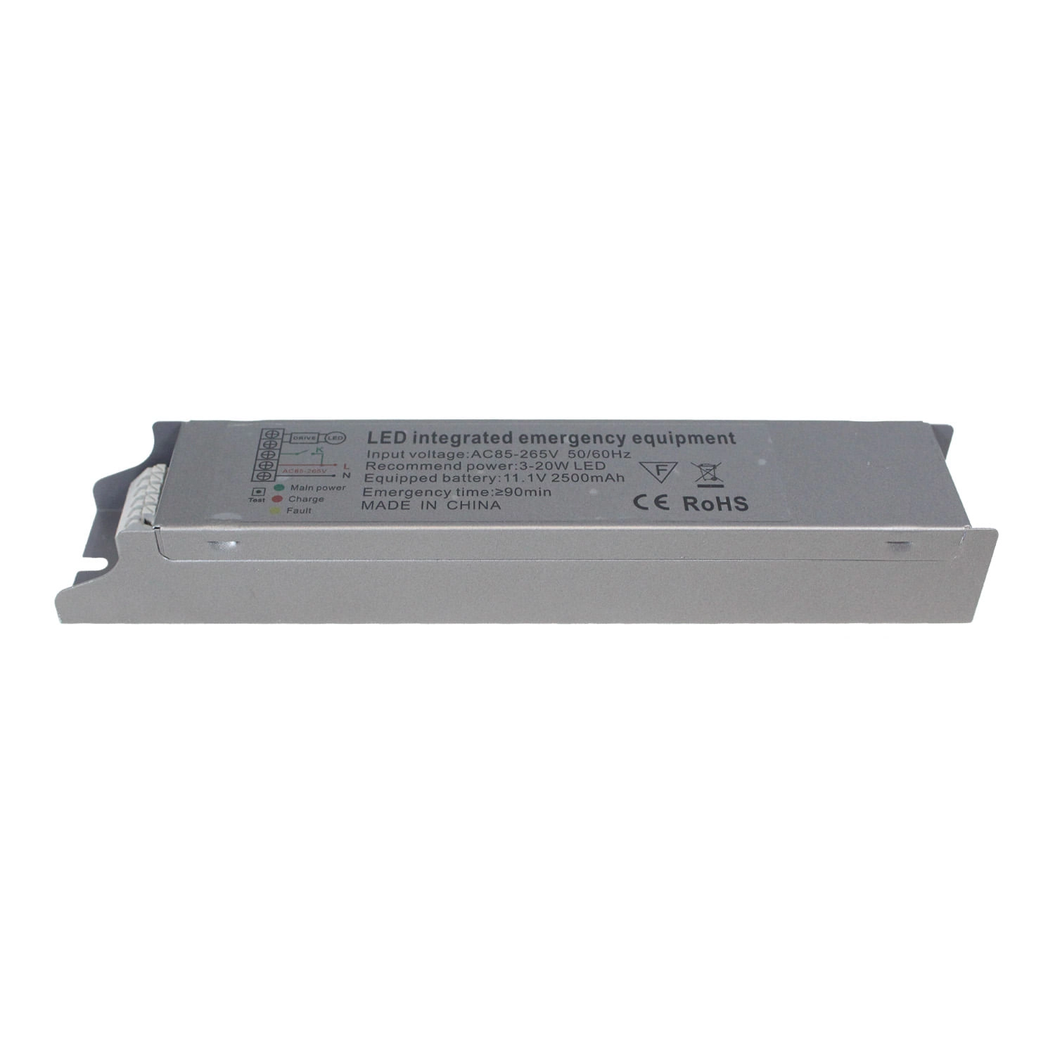 KIT DE EMERGENCIA LED STUDIO PARA DRIVER INTERNO 20W IP30 GRIS