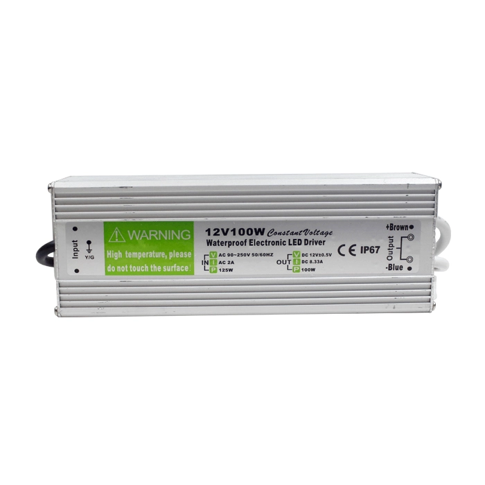 FUENTE DE PODER LED STUDIO 12V 100W IP67 GRIS