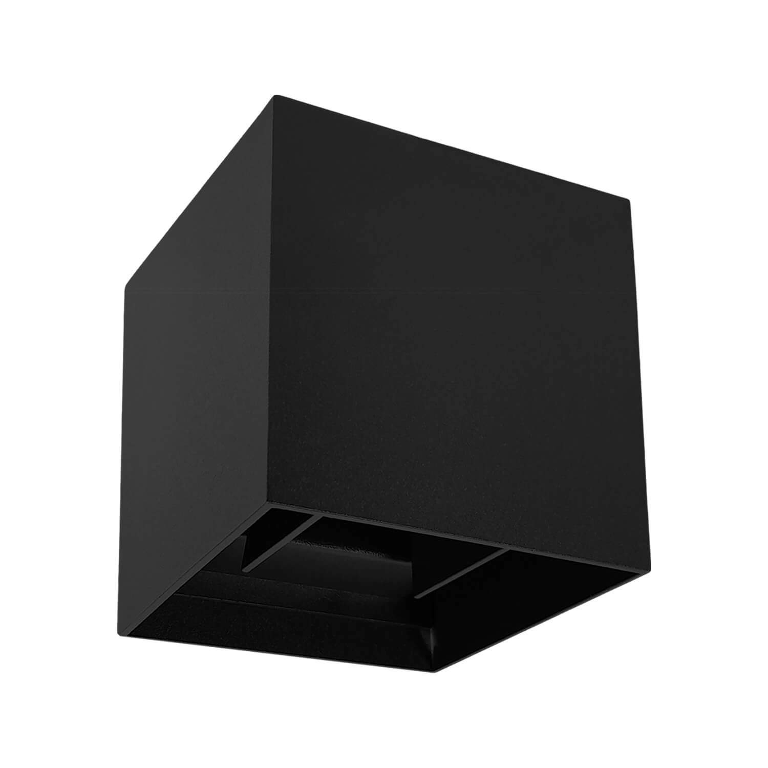 APLIQUÉ MURO LED STUDIO CUBO BIFOCAL 10W LUZ CÁLIDA (3000K) IP65 NEGRO