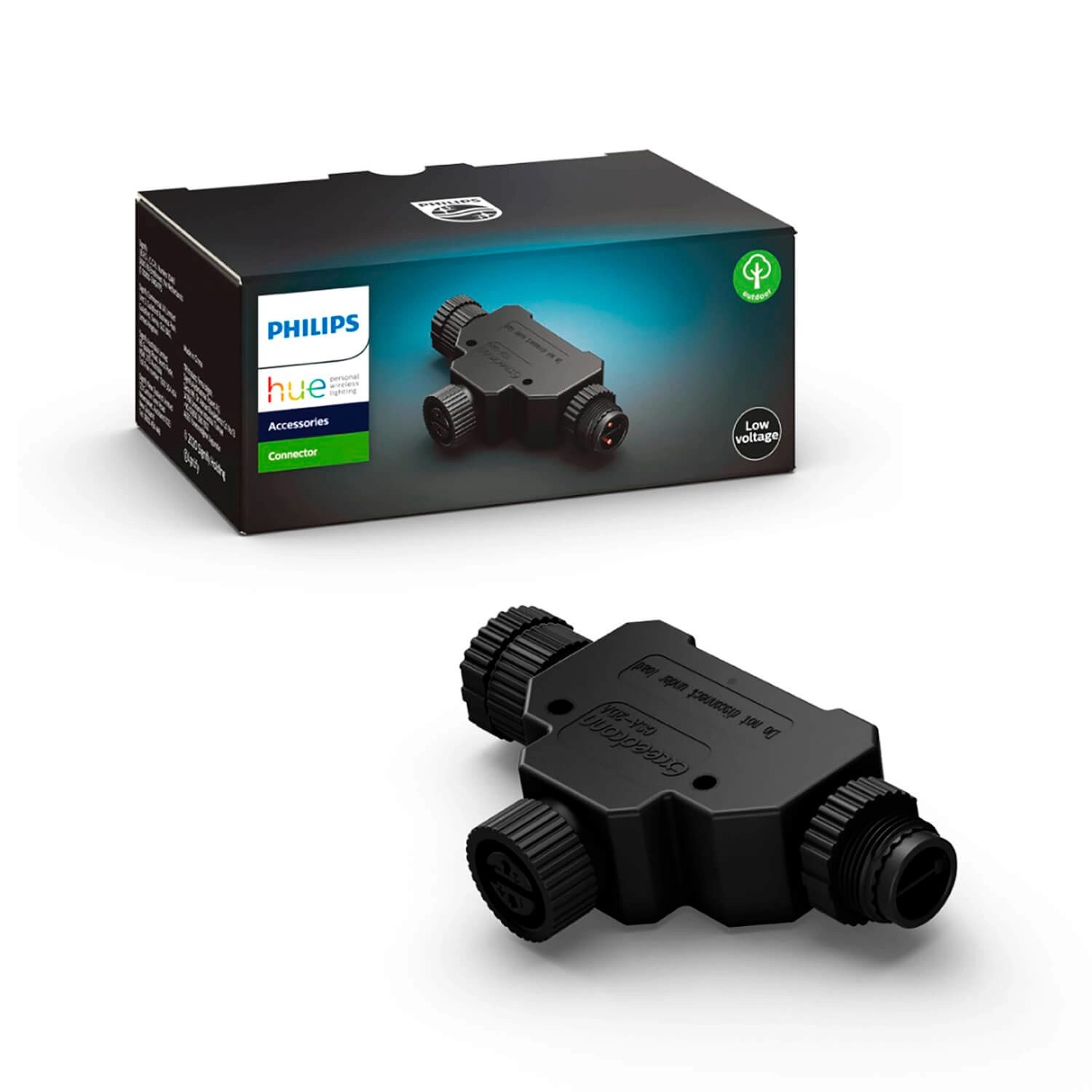 CONECTOR T PHILIPS HUE JARDÍN IP67 NEGRO (915006001801)