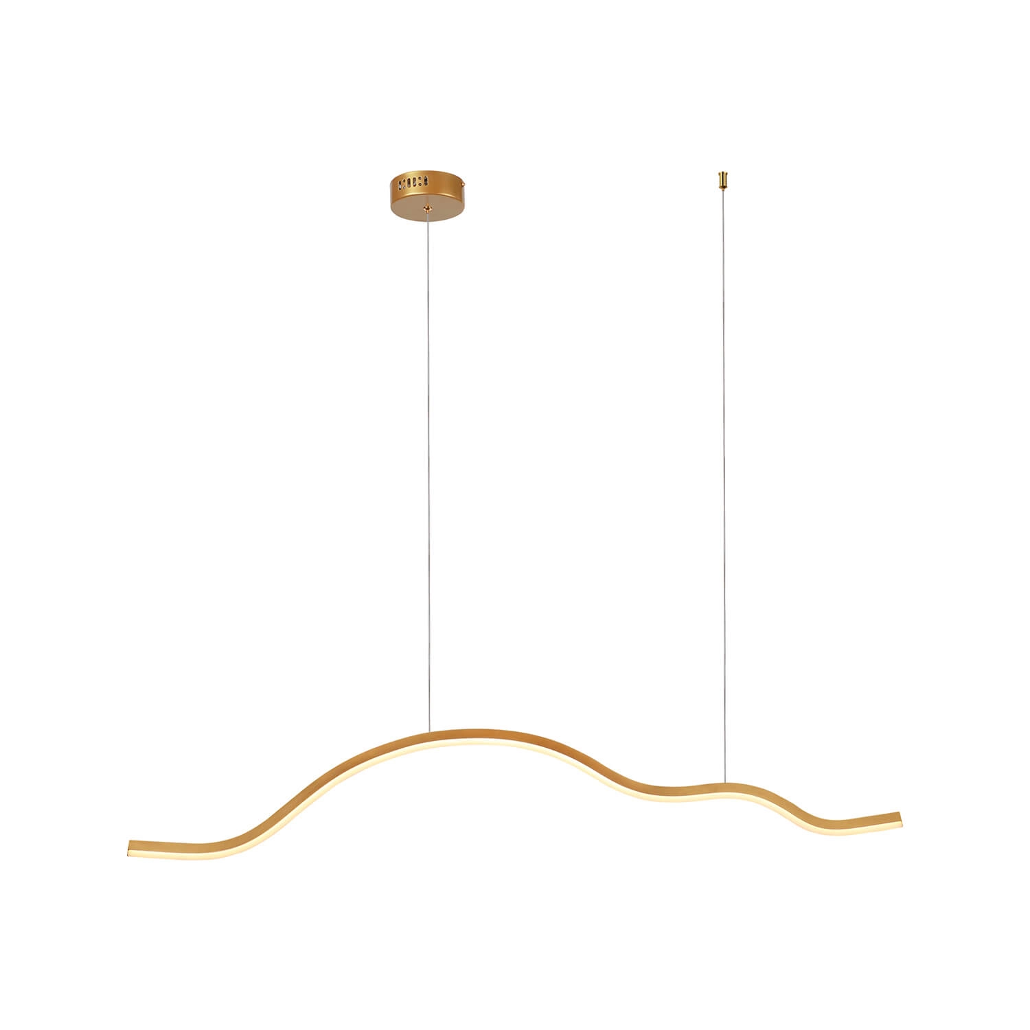 LÁMPARA COLGANTE LED STUDIO VARAL CURVA 24W LUZ CÁLIDA (3000K) DORADO