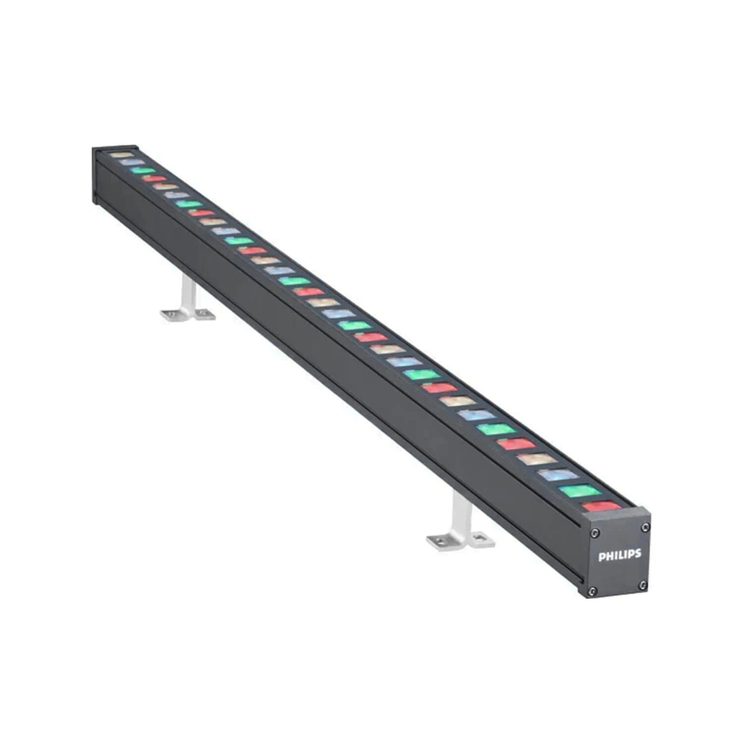 WALL WASHER PHILIPS UNISTRIP G4 DMX 36W LUZ RGB 24V IP66 GRIS OSCURO (824110105122)