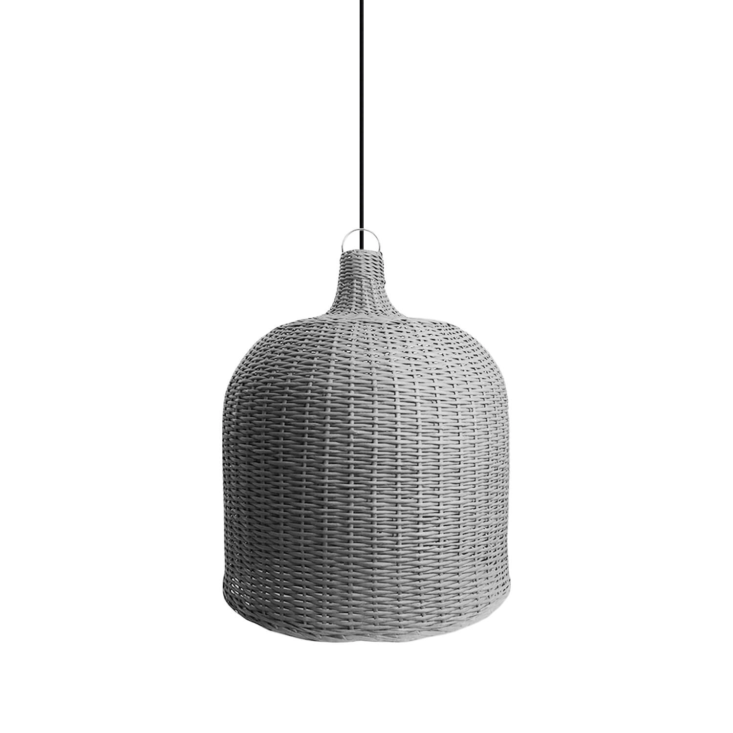 LÁMPARA COLGANTE LED STUDIO MIMBRE MIKONO 9W GRIS