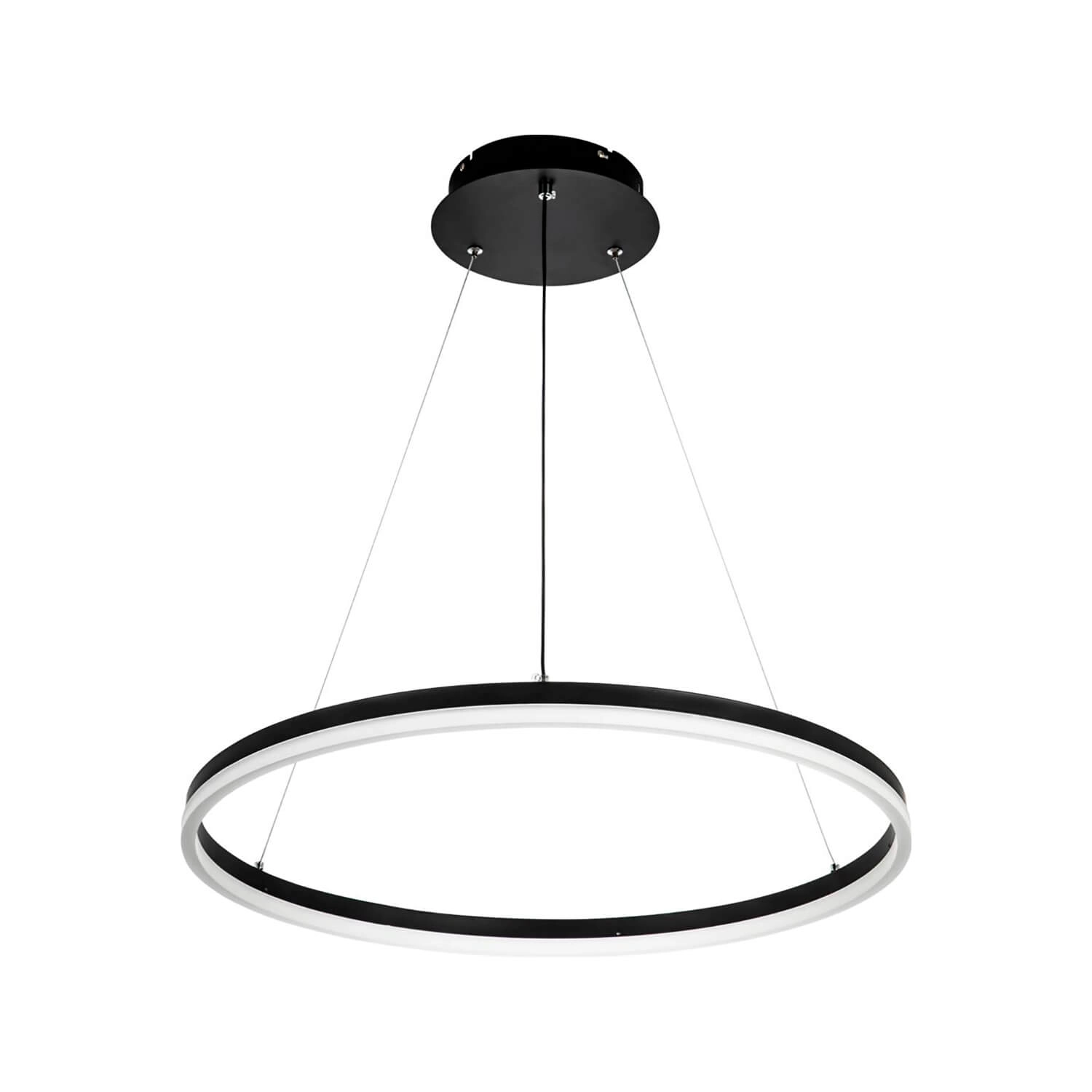 LÁMPARA COLGANTE LED STUDIO REDONDA 30W LUZ CÁLIDA (3000K) ARO Ø40 NEGRA
