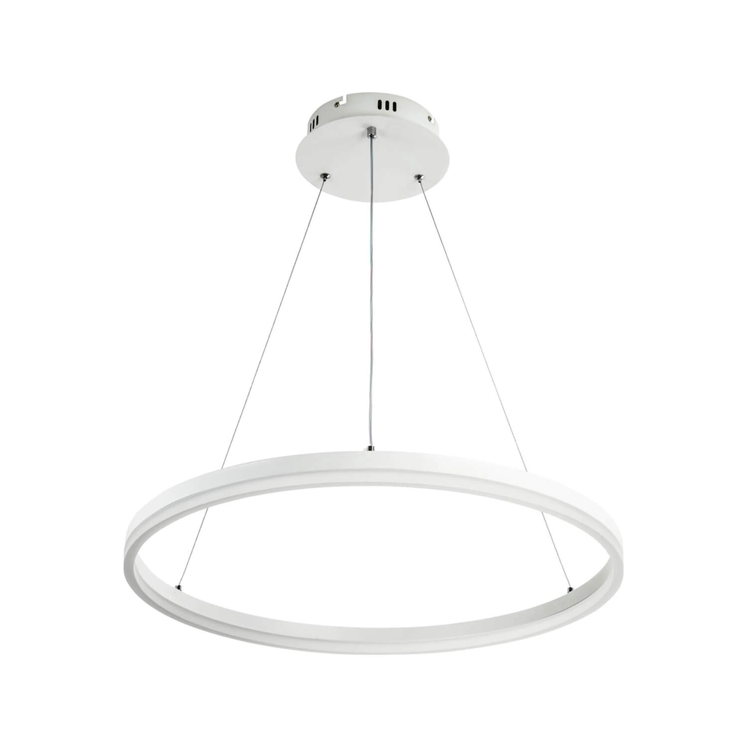 LÁMPARA COLGANTE LED STUDIO REDONDA 30W LUZ CÁLIDA (3000K) ARO Ø40 BLANCA