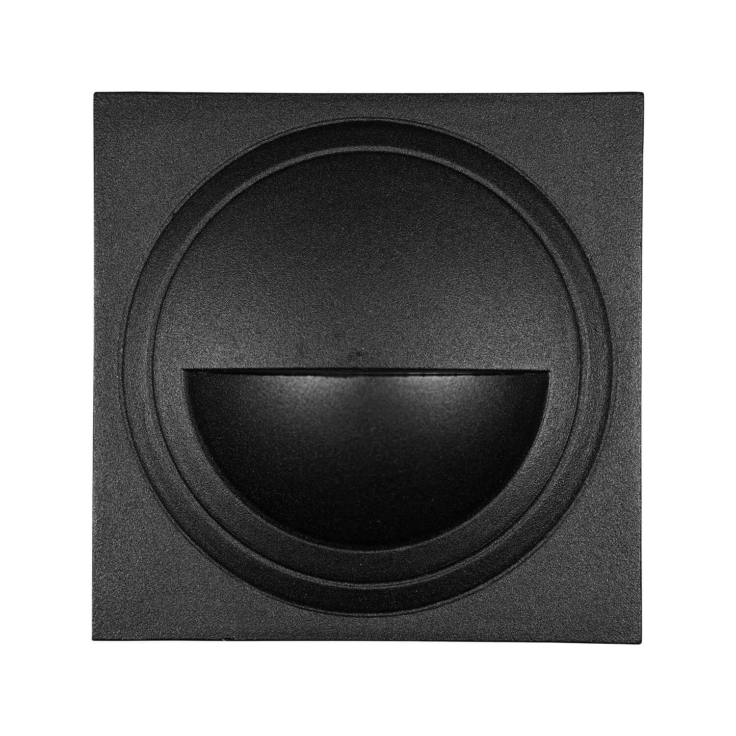 EMBUTIDO DE MURO LED STUDIO CALIPSO CUADRADO 7W LUZ CÁLIDA (2700K) BLANCO IP54 NEGRO