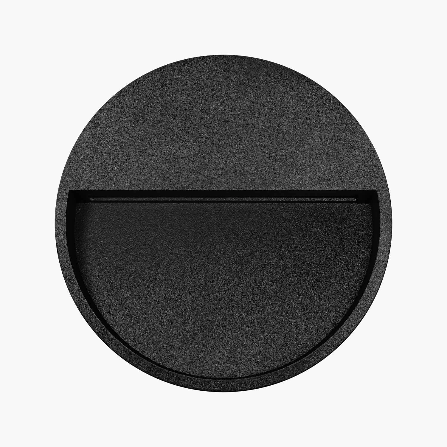 APLIQUÉ MURO LED STUDIO CIRCULAR MEDIUM 6W LUZ CÁLIDA (2700K) IP54 NEGRO