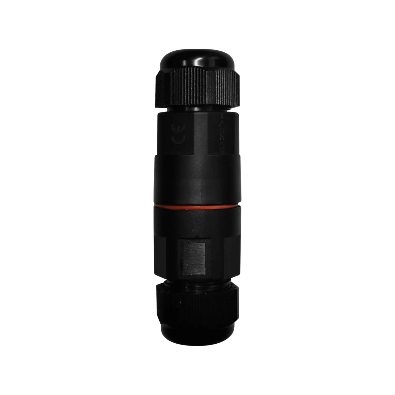 CONECTOR IMPERMEABLE LED STUDIO TIPO AISLADO 3 CUERDAS IP68 NEGRO