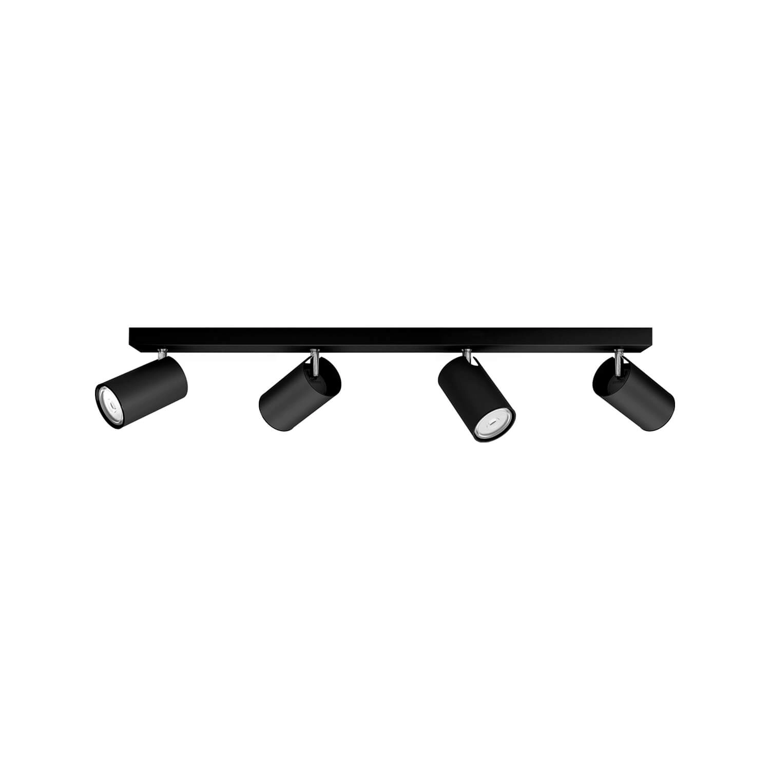 FOCO SOBREPUESTO CIELO / MURO PHILIPS KOSIPO CUÁDRUPLE DIRIGIBLE (SIN AMPOLLETA GU10) NEGRO (915005532301)