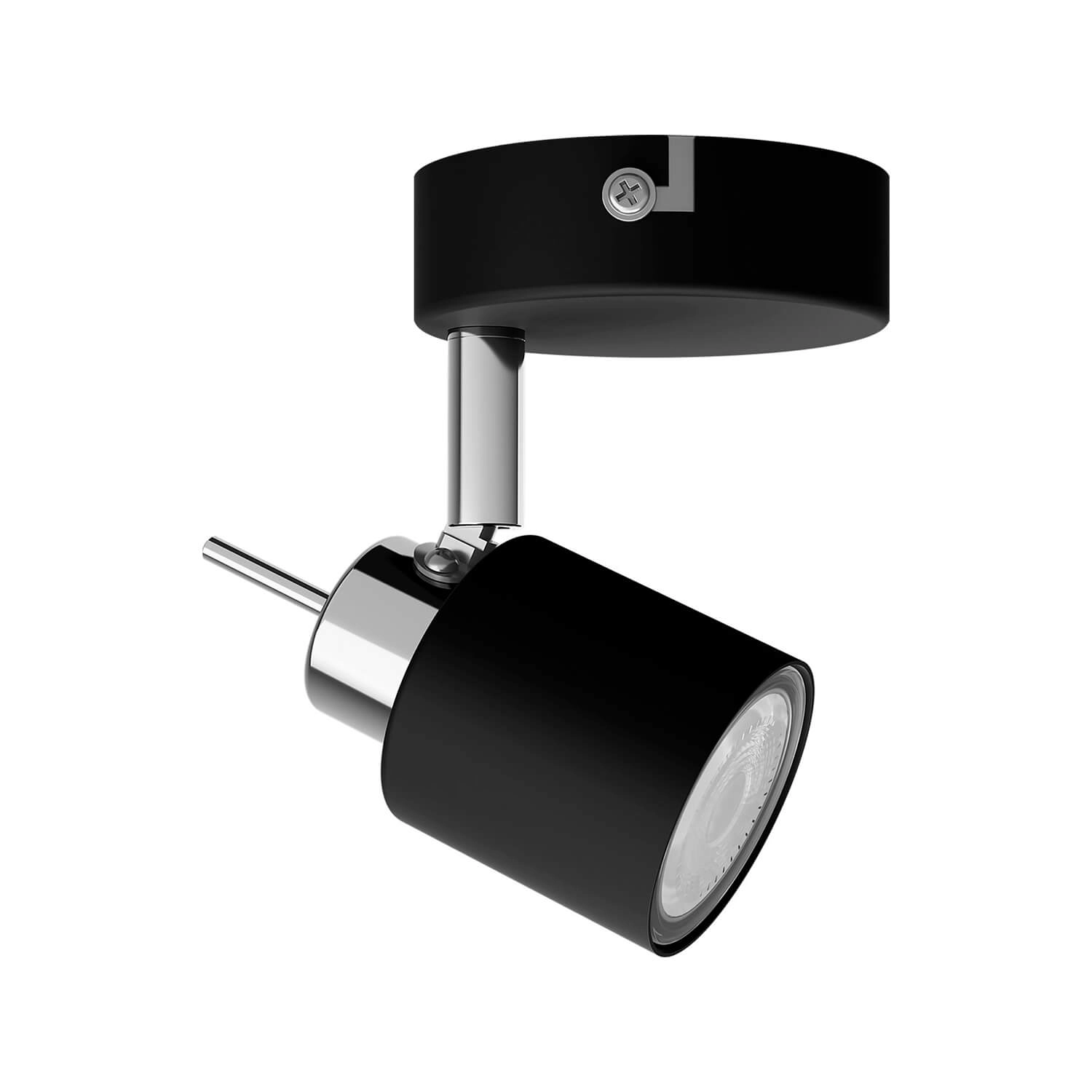 FOCO SOBREPUESTO CIELO / MURO PHILIPS MERANTI SIMPLE DIRIGIBLE (SIN AMPOLLETA GU10) NEGRO (929003253901)