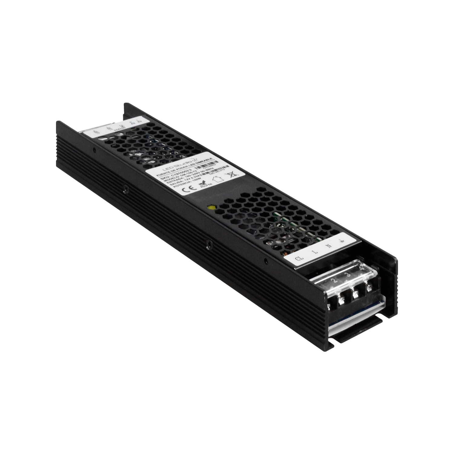 FUENTE DE PODER LED STUDIO DIMERIZABLE A 0-10V 100W 12V IP20 NEGRO