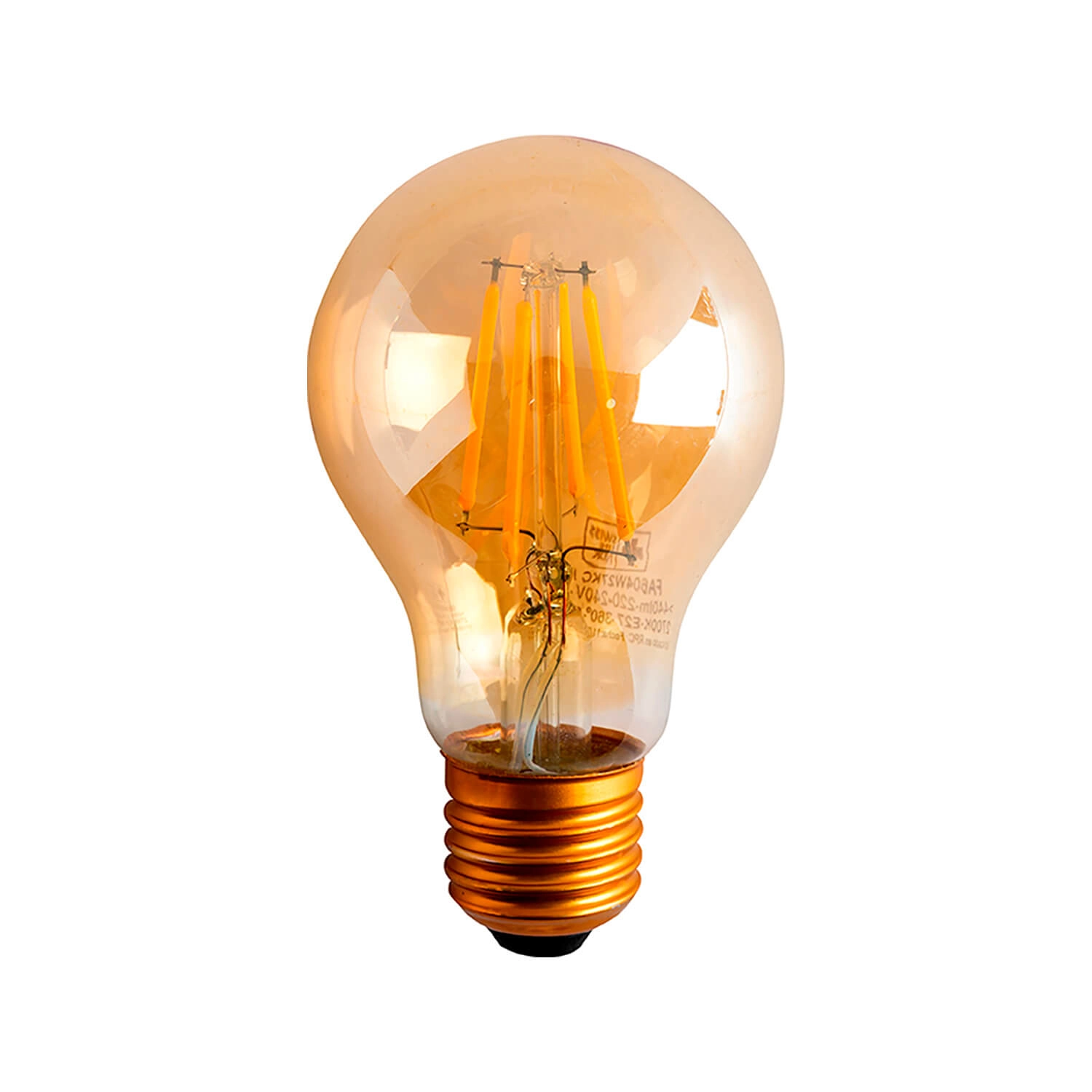 AMPOLLETA E27 LED STUDIO FILAMENTO A60 4W LUZ CÁLIDA (2700K) ÁMBAR