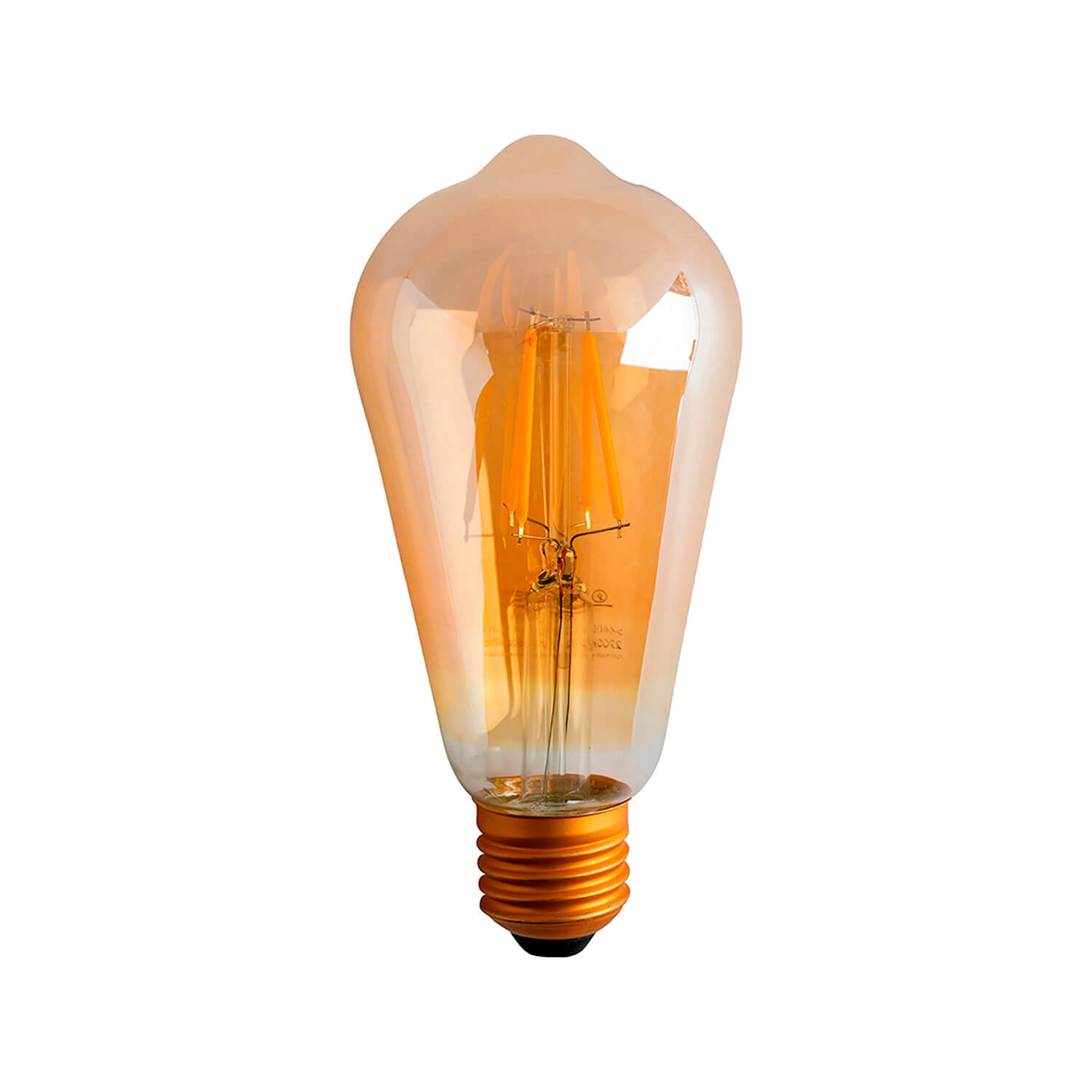 AMPOLLETA E27 LED STUDIO PERA FILAMENTO 4W LUZ CÁLIDA (2700K) ÁMBAR