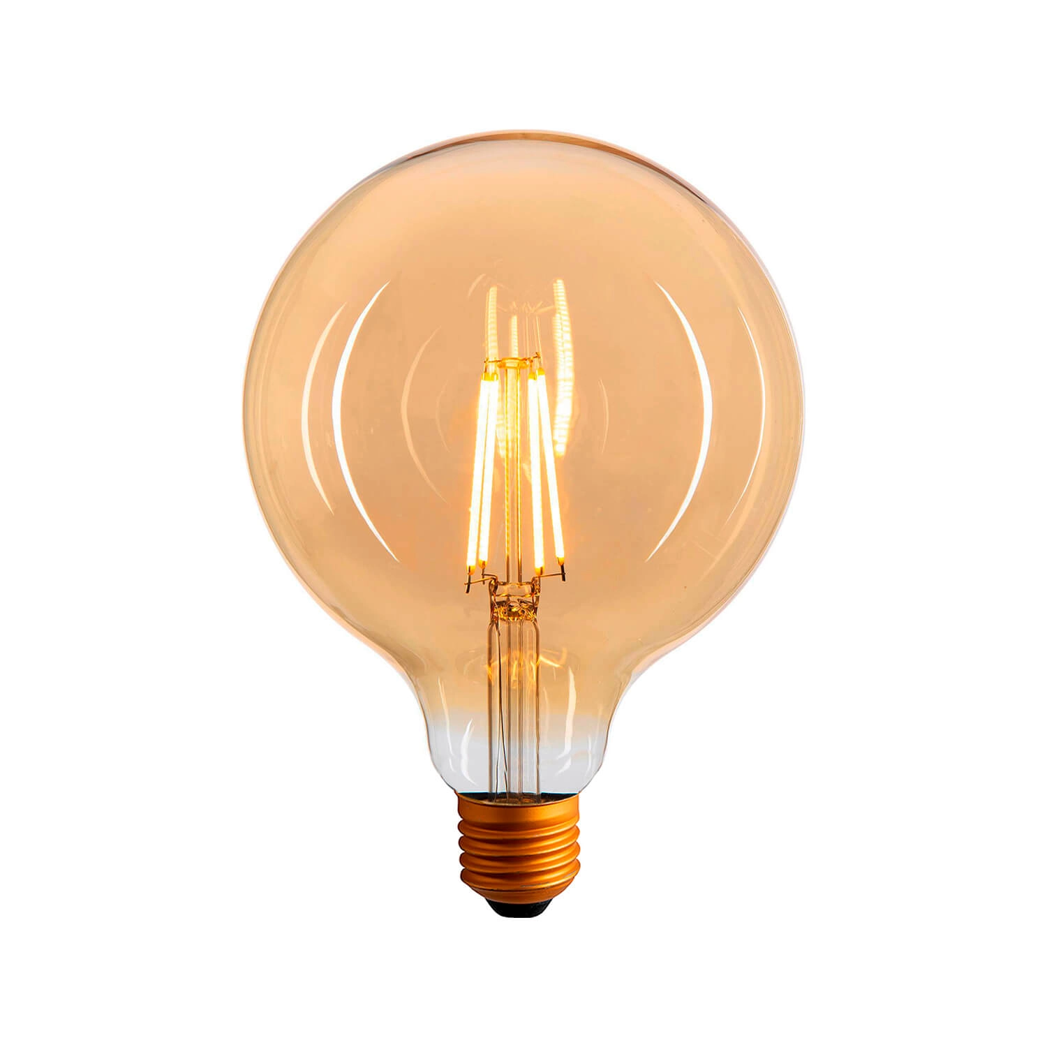 AMPOLLETA E27 LED STUDIO GLOBO FILAMENTO G125 6W LUZ CÁLIDA (2700K) ÁMBAR