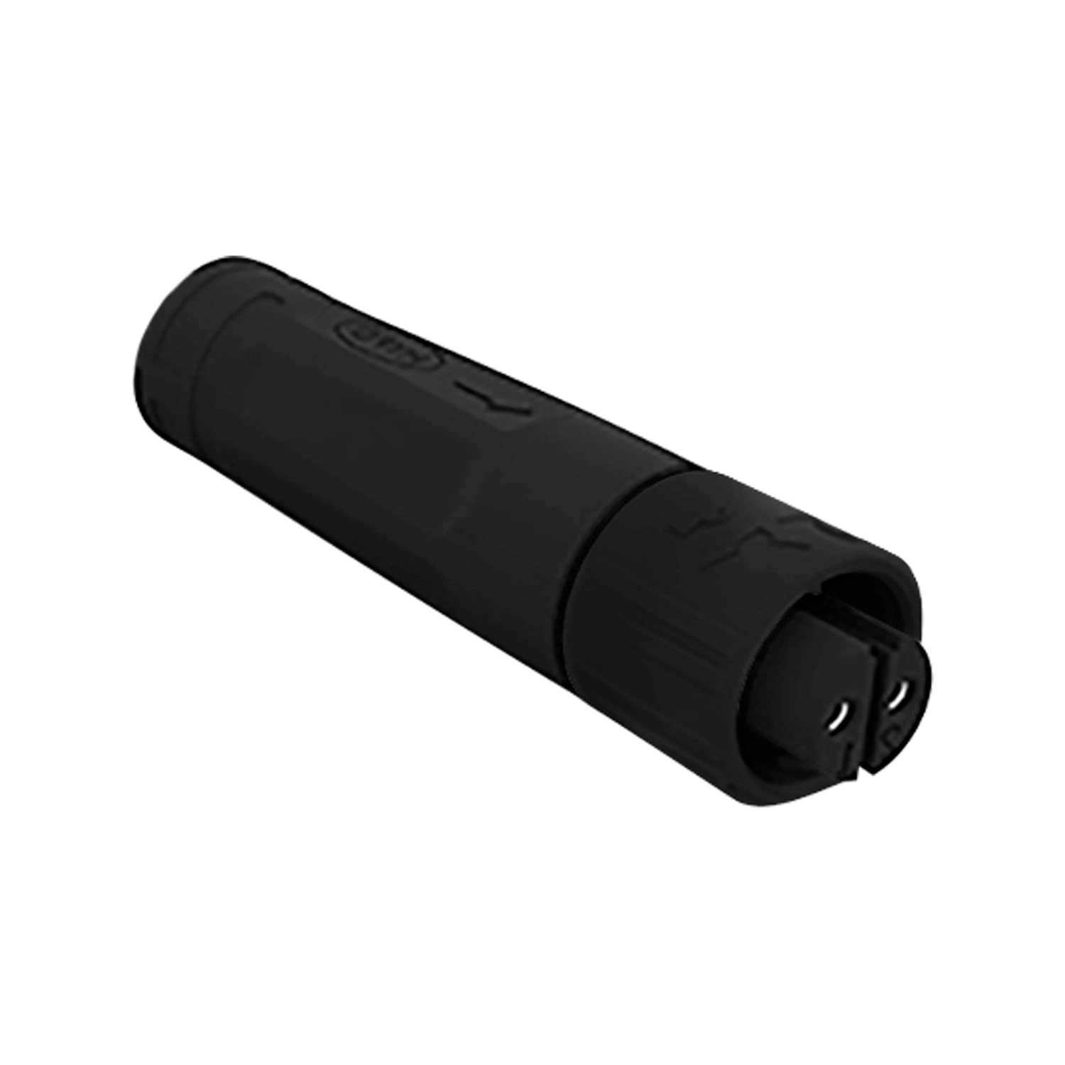TAPA LED STUDIO CON CONECTOR MACHO 2 PINS NEGRO