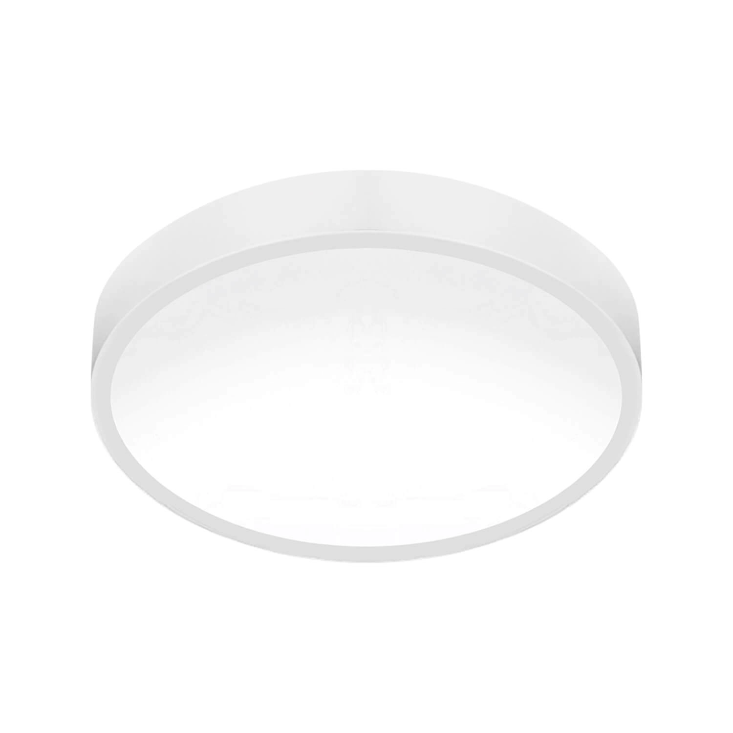 PLAFÓN SOBREPUESTO LED STUDIO REDONDO 40W LUZ CÁLIDA (3000K) A FRÍA (6500K) (CCT) IP42 Ø50X2.5CM BLANCO