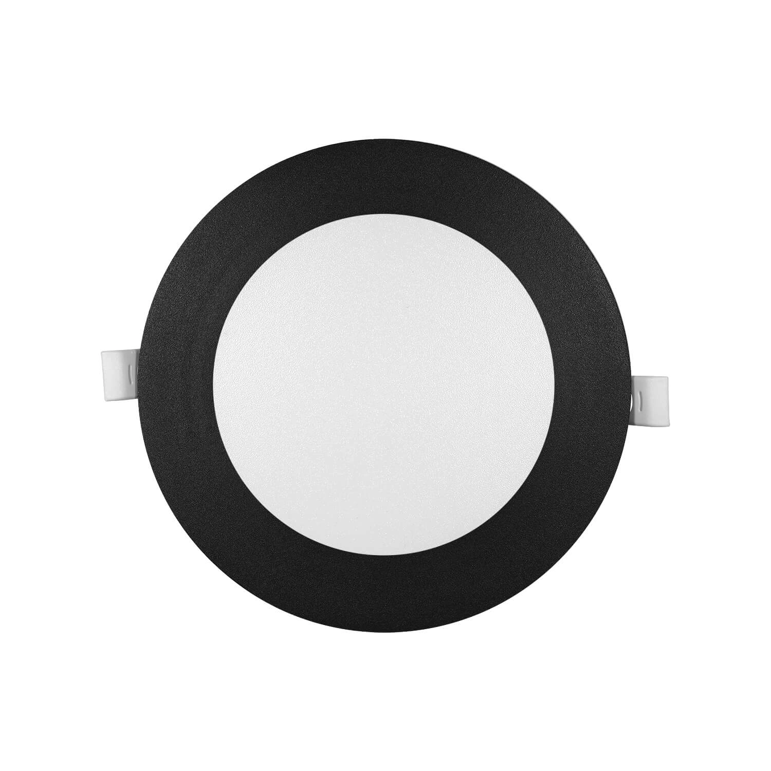 PANEL SLIM LED STUDIO ALUM REDONDO 6W LUZ CÁLIDA (3000K) Ø12X2.2CM NEGRO