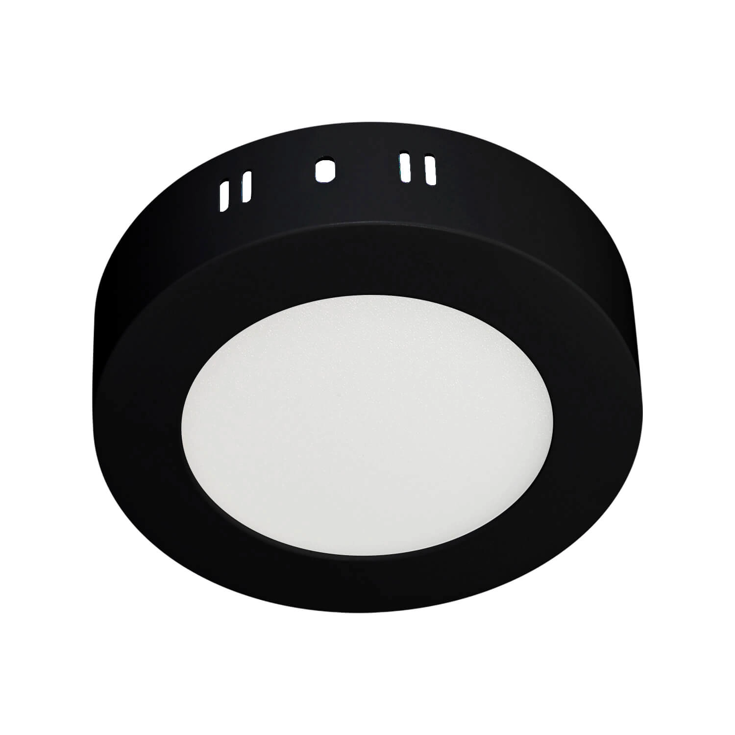 PLAFÓN LED STUDIO ALUM REDONDO 6W LUZ CÁLIDA (3000K) IP20 Ø11.5X3.4CM NEGRO