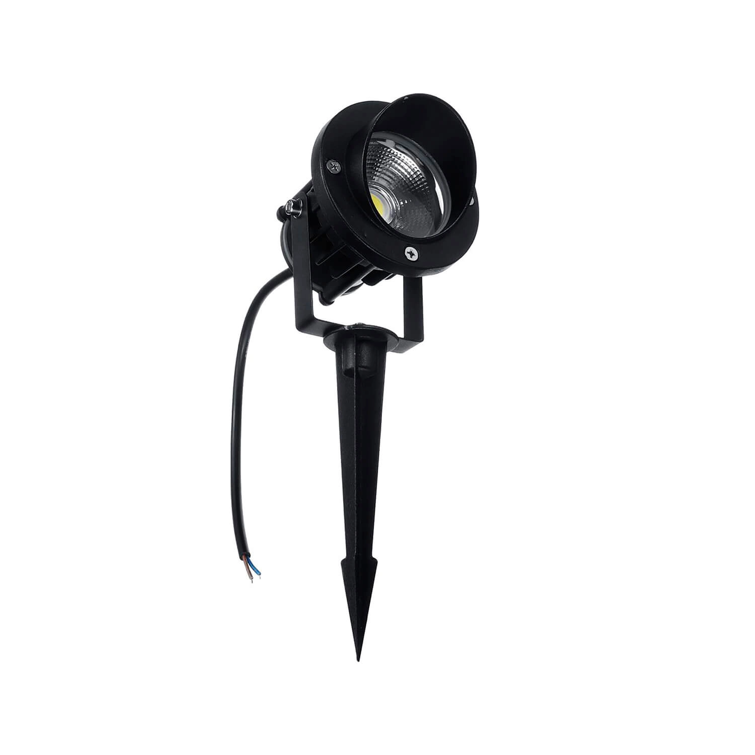 FOCO ESTACA LED STUDIO CON VISERA 18W LUZ CÁLIDA (3000K) IP65 NEGRO