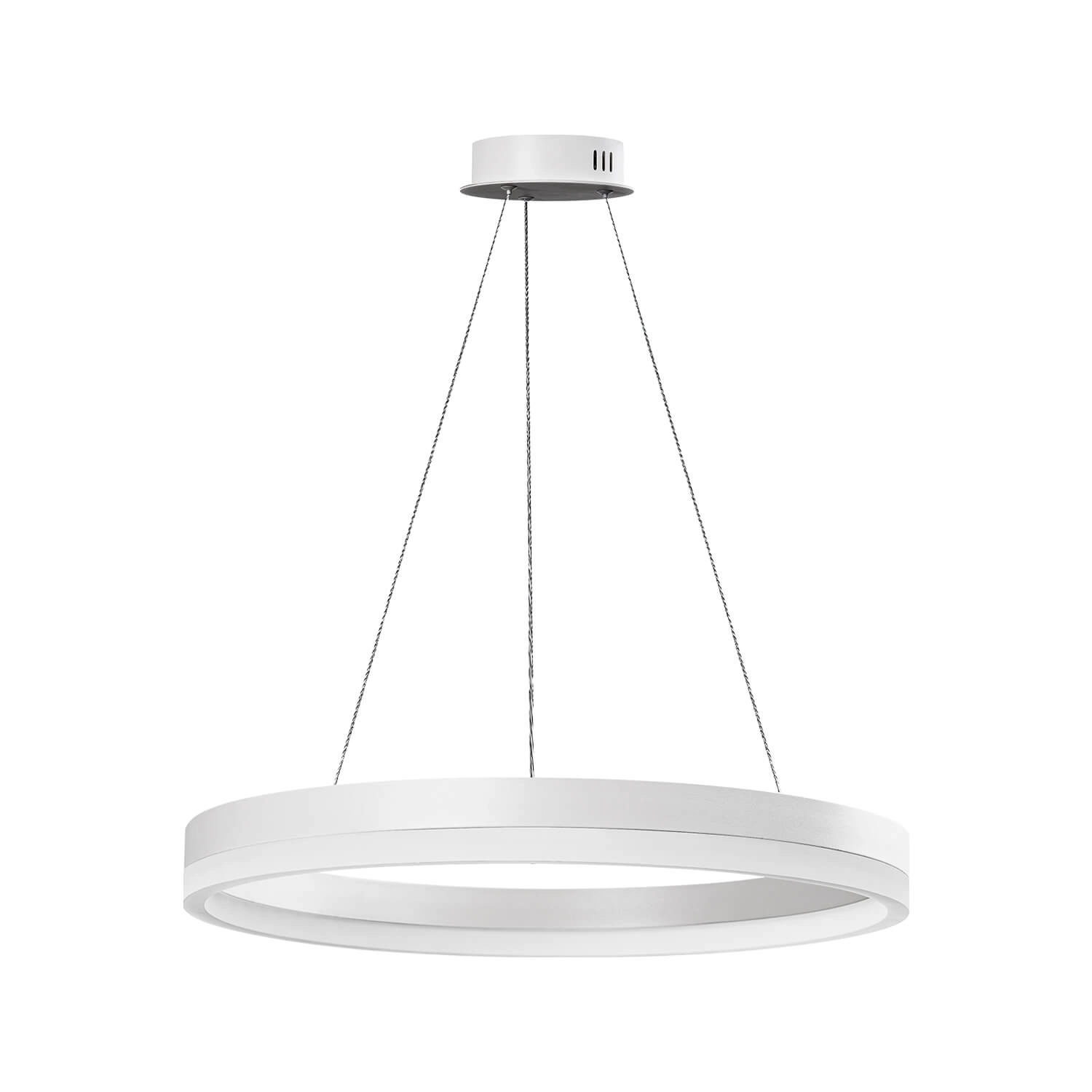 LÁMPARA COLGANTE LED STUDIO REDONDA 40W LUZ CÁLIDA (3000K) ARO Ø60 BLANCA