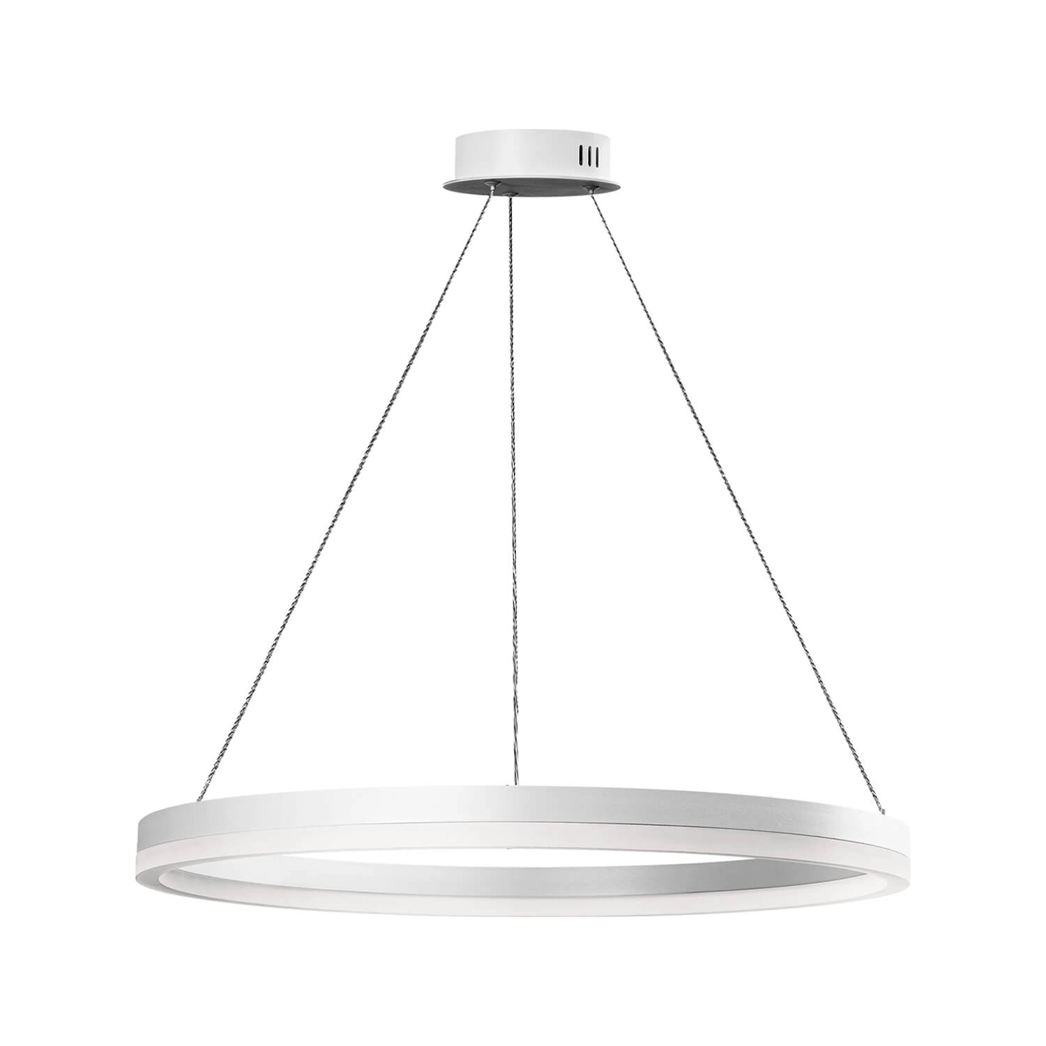 LÁMPARA COLGANTE LED STUDIO REDONDA 50W LUZ NEUTRA (4000K) ARO Ø80 BLANCA