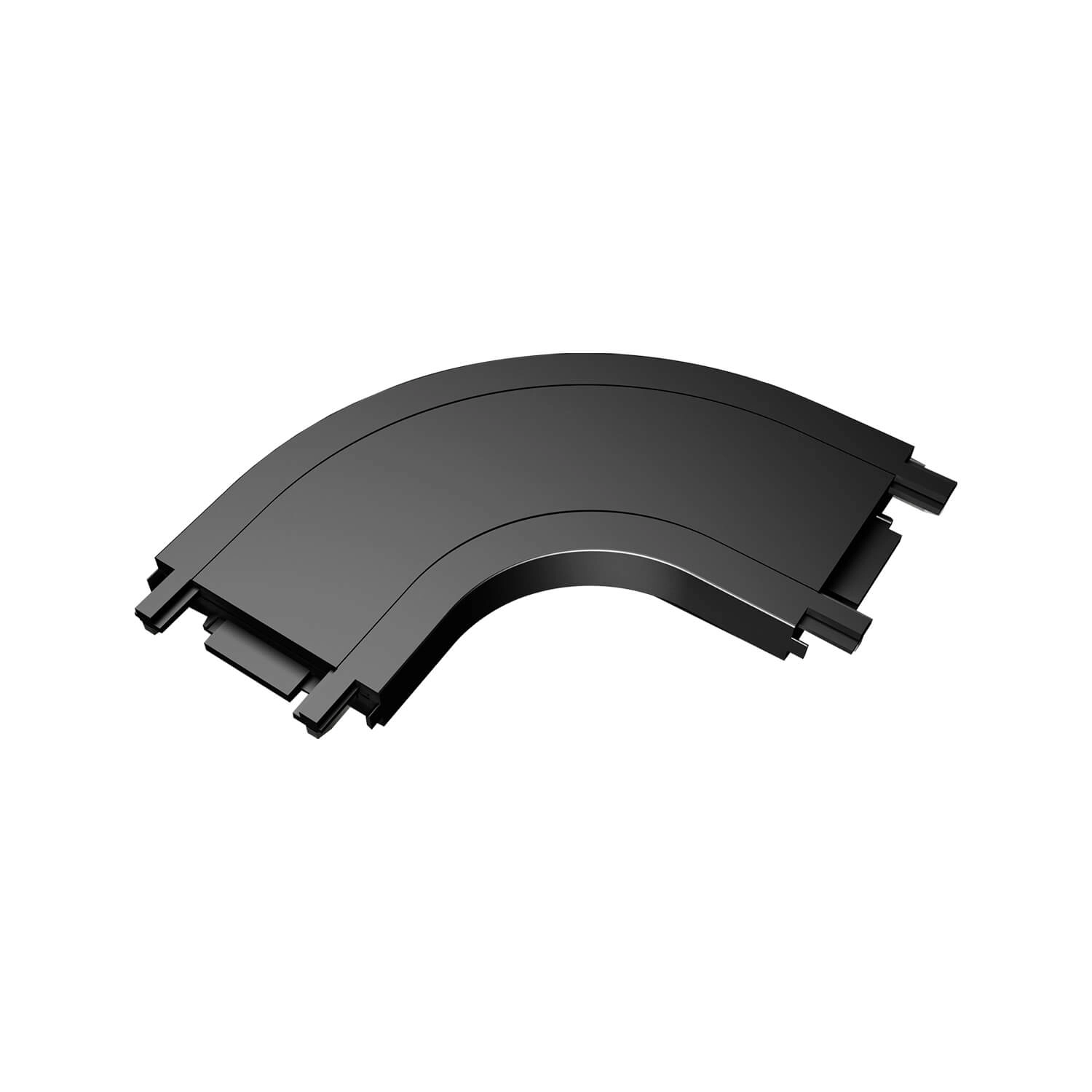 CONECTOR TIPO L CURVO LED STUDIO PARA RIEL MAGNÉTICO SLIM NEGRO