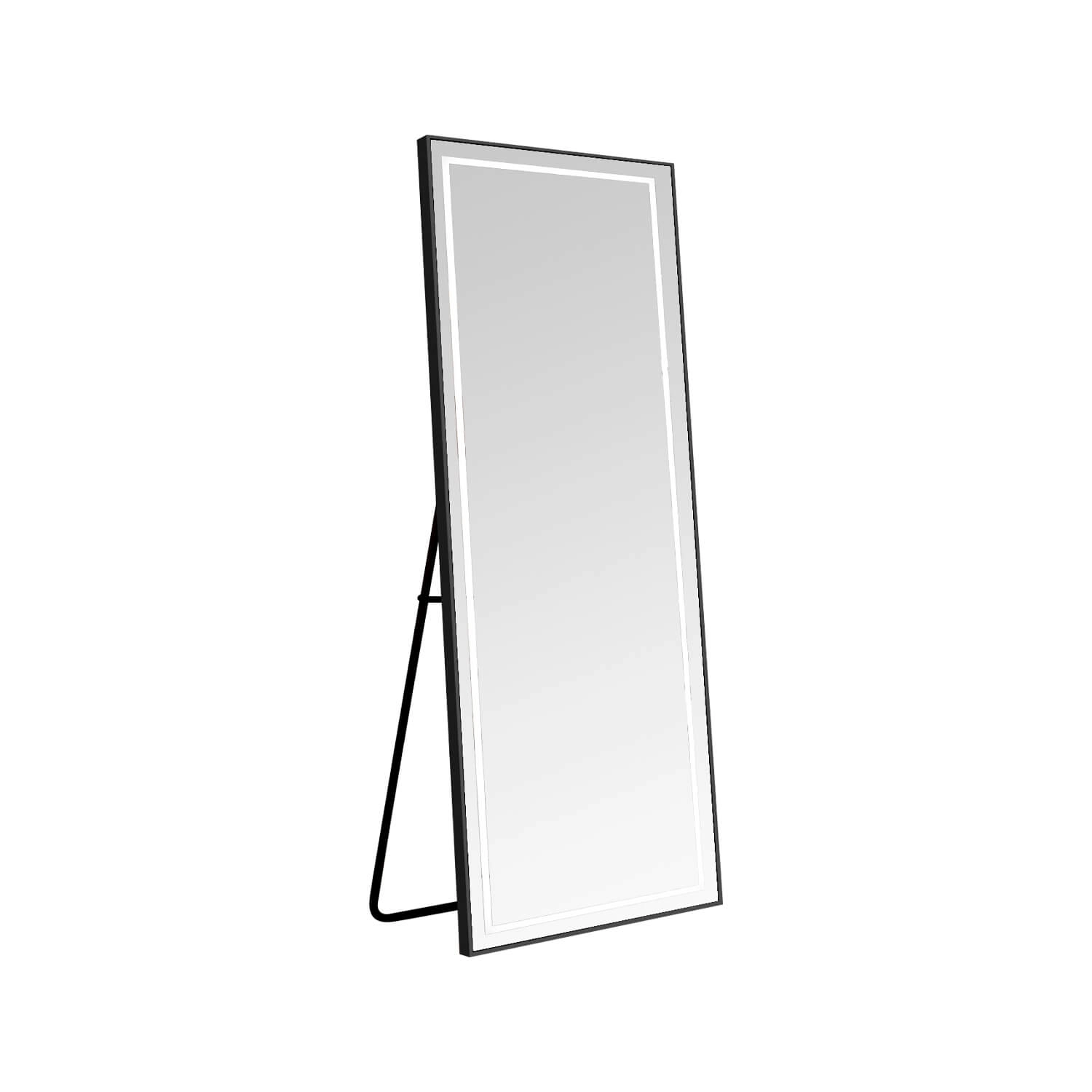 ESPEJO LED STUDIO RECTANGULAR VERTICAL CON ILUMINACIÓN FRONTAL TOUCH 25W CCT 1750LM 60X170CM NEGRO