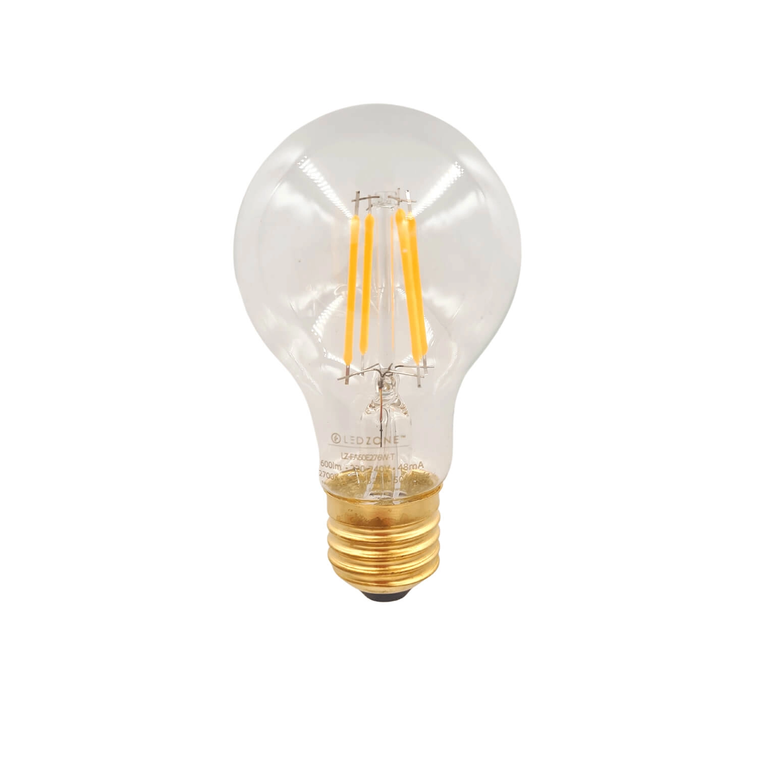 AMPOLLETA E27 LED STUDIO FILAMENTO A60 LED 6W LUZ CÁLIDA (2700K) BLANCO