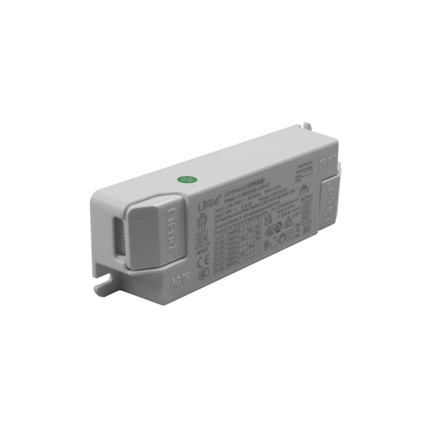 DRIVER LED STUDIO DIMEABLE 0-10V 40W IP20 mA 1050 BLANCO