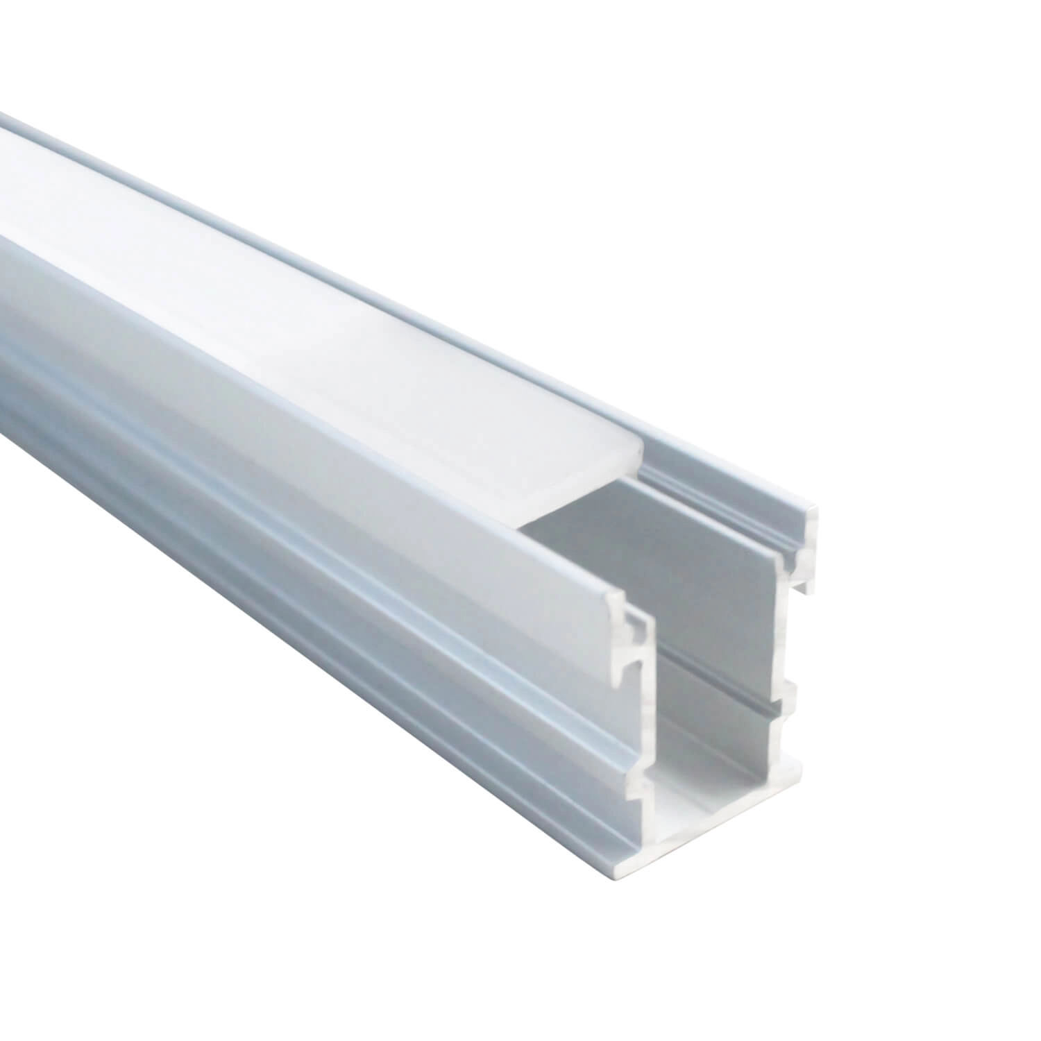 PERFIL PARA CINTA LED STUDIO RECTANGULAR SOBREPUESTO (2 METROS) IP40 H2.6 2.1x200 CM ALUMINIO
