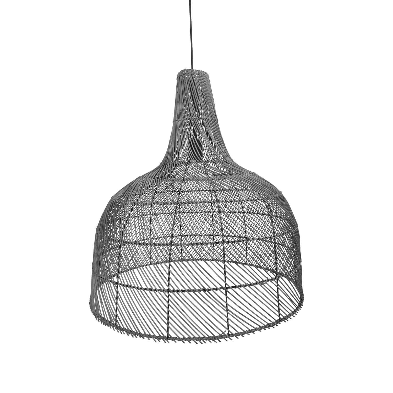 LÁMPARA COLGANTE RAPA NUI RATÁN 10.5W LUZ CÁLIDA (3000K) NEGRO CAFÉ CLARO