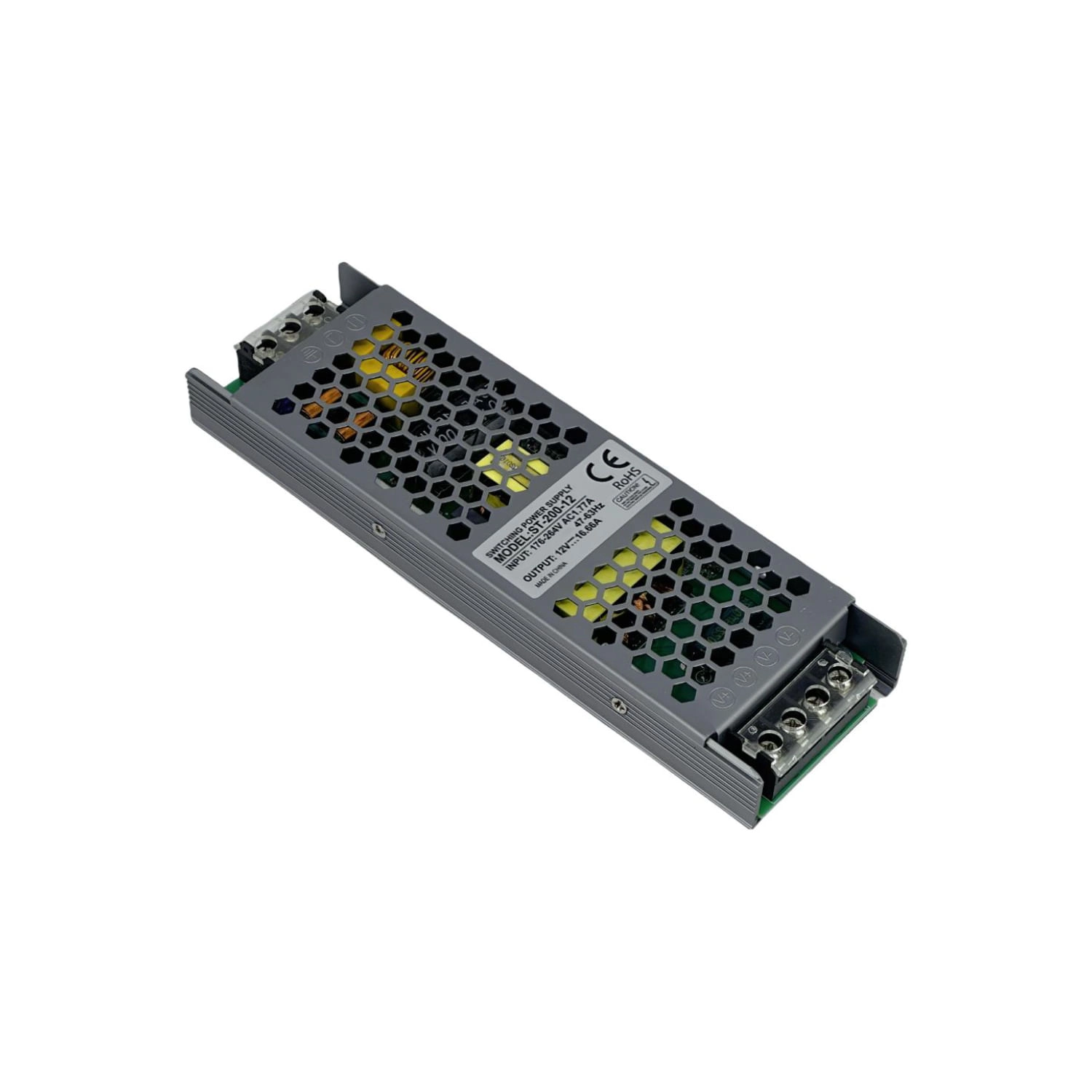FUENTE DE PODER LED STUDIO SLIM 200W 12V 16.7A GRIS
