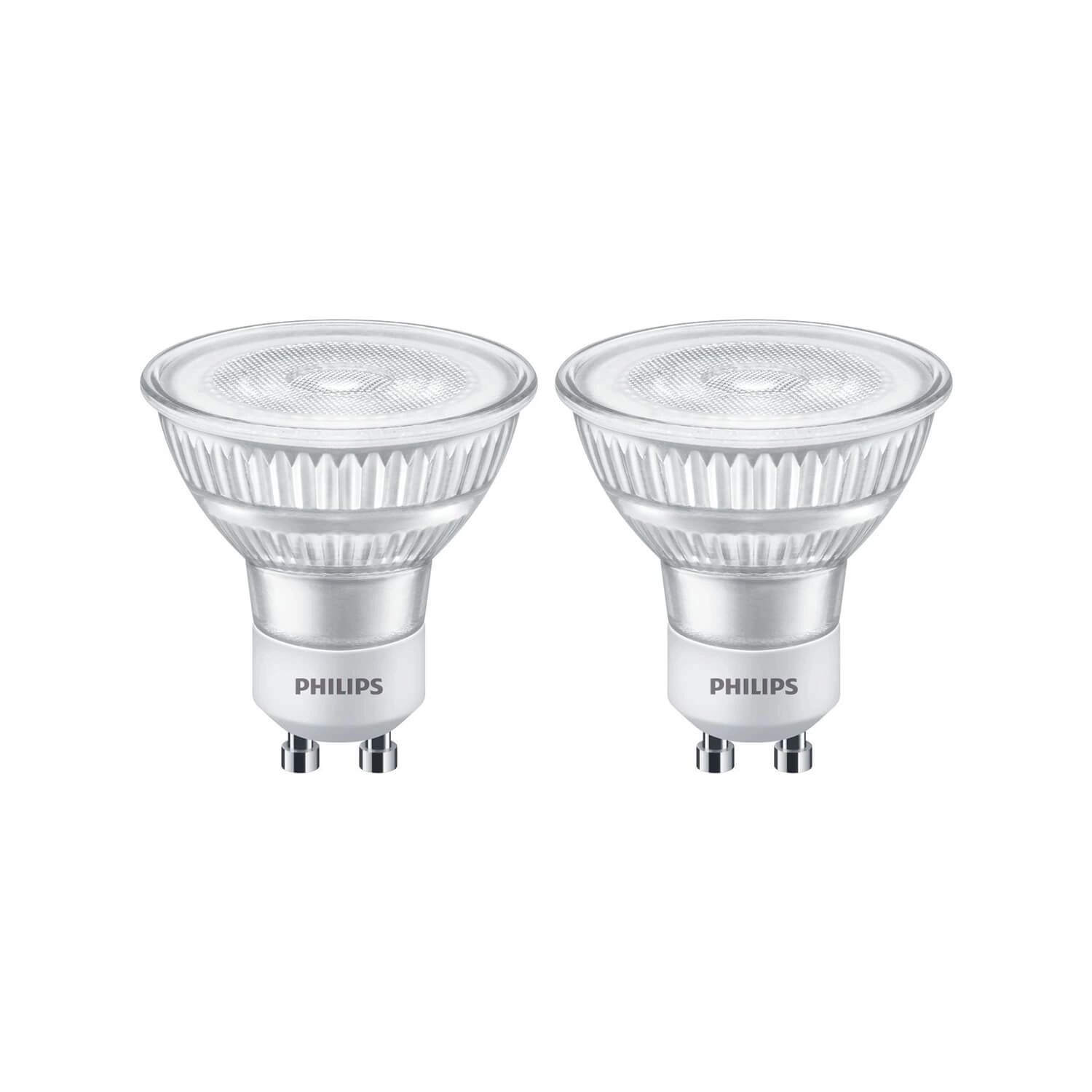 KIT 2 AMPOLLETAS GU10 PHILIPS DICROICA LED ESSENTIAL 4W LUZ FRÍA (6500K) BLANCA (929002350472)